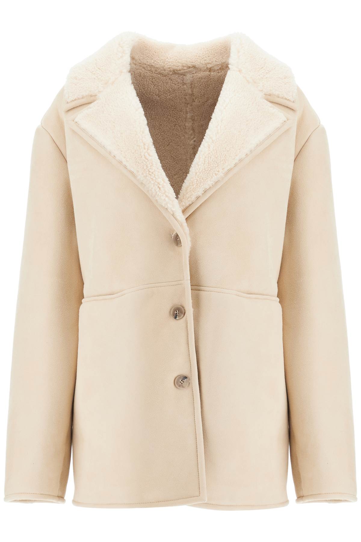 Shop Loulou Studio Shearling Cirebo In Ivory (white)