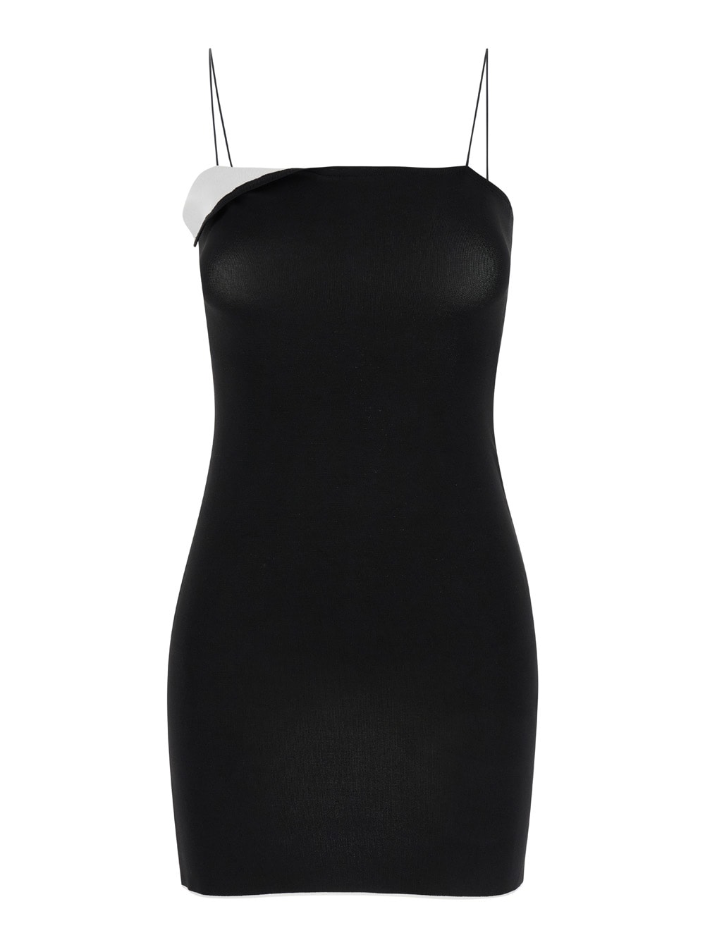 Shop Jacquemus Black La Mini Robe Aro Mini Dress In Viscose Woman