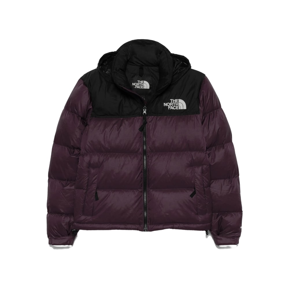 The North Face Retro Hooded Quilted Jacket For Winter In Purple