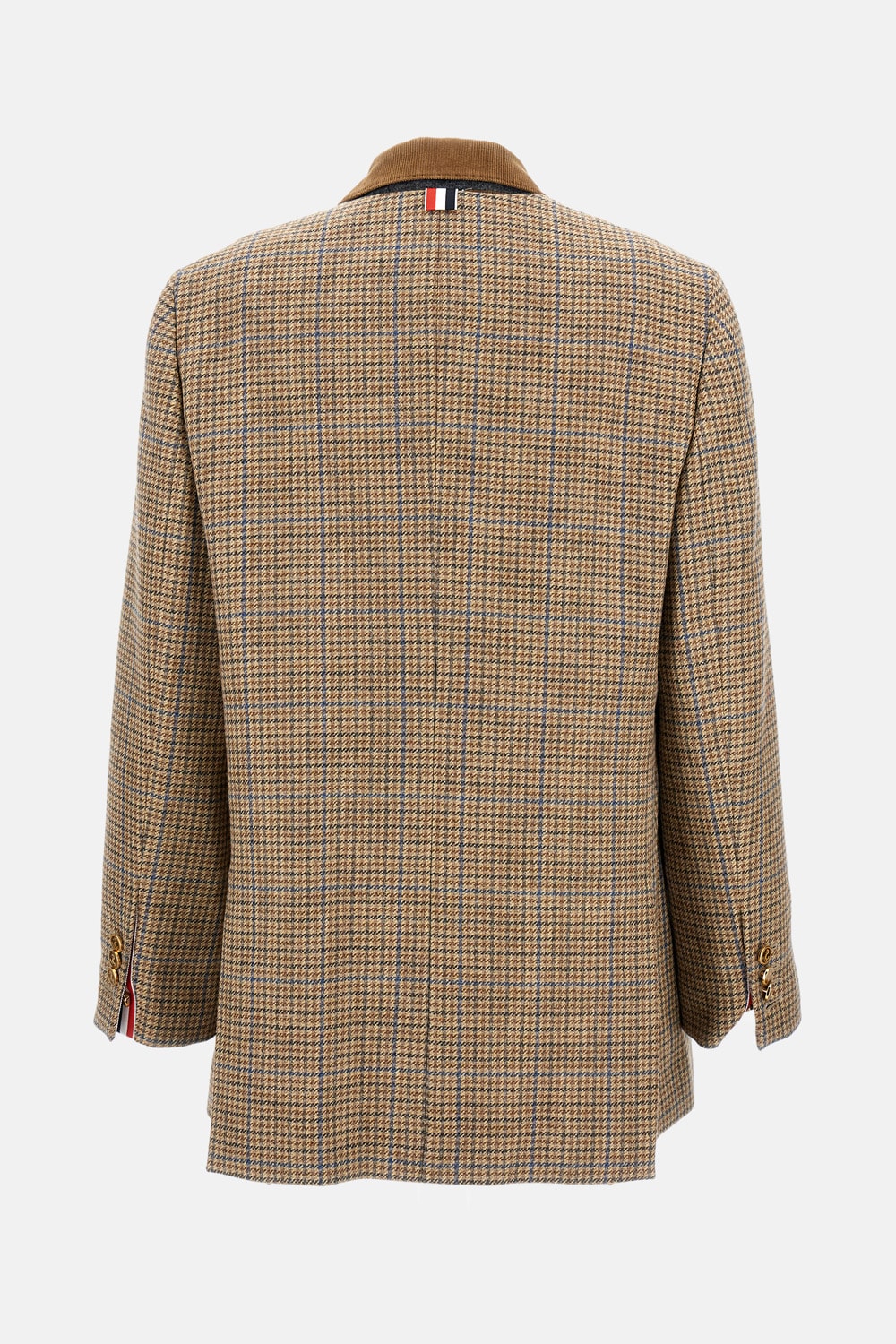 Thom Browne Gunclub Houndstooth Wool Blazer In Brown