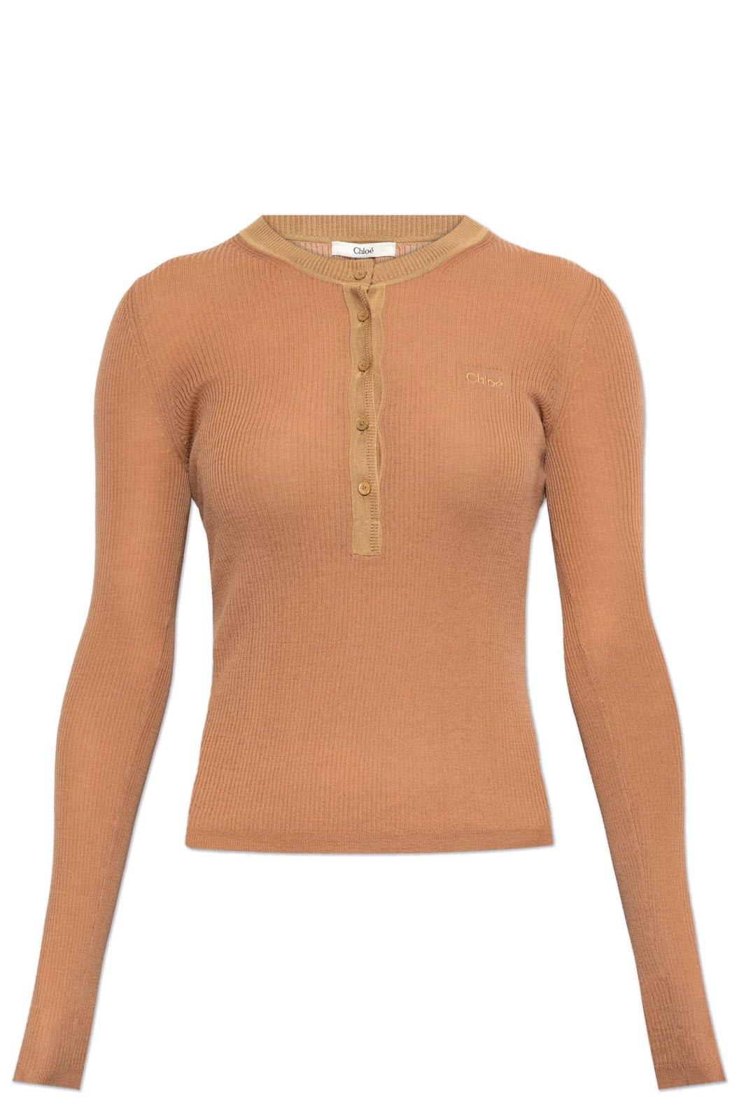 Chloé Knitted Henley Shirt