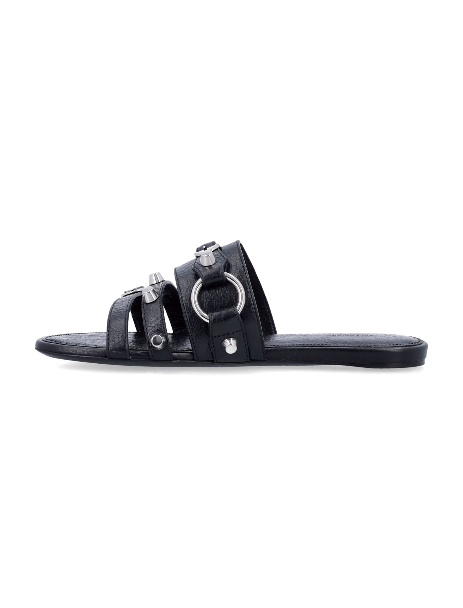 Balenciaga City Flat Mule In Arena Lambskin In Multi