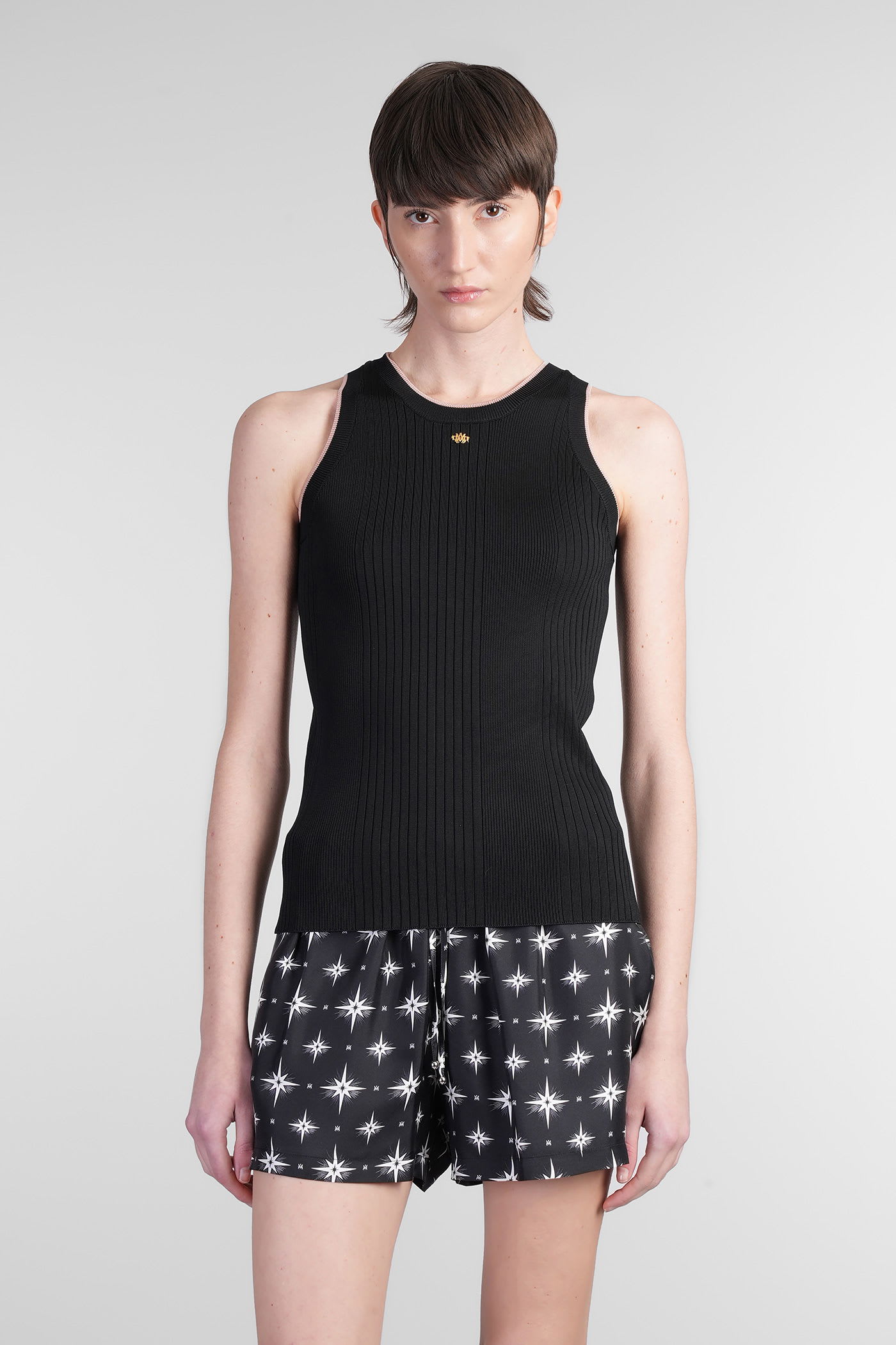 Amiri Topwear In Black Viscose