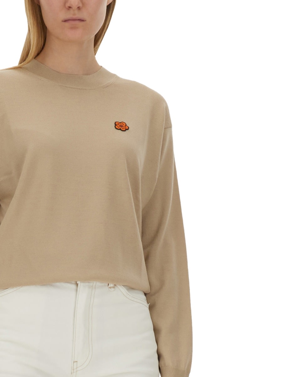 Shop Kenzo Boke Crest Jumper In Beige