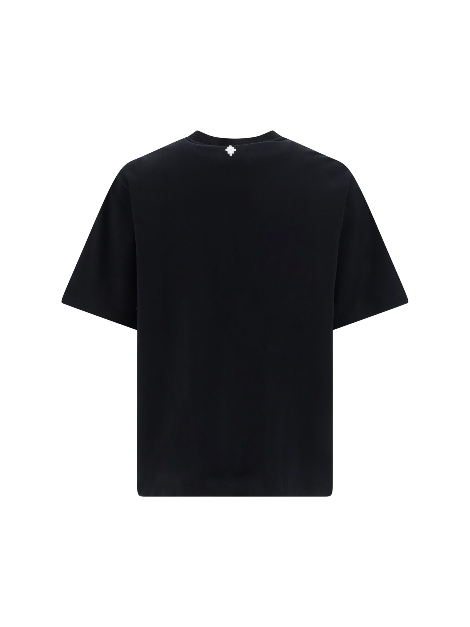 Shop Marcelo Burlon County Of Milan Collar Feathers T-shirt In Black White
