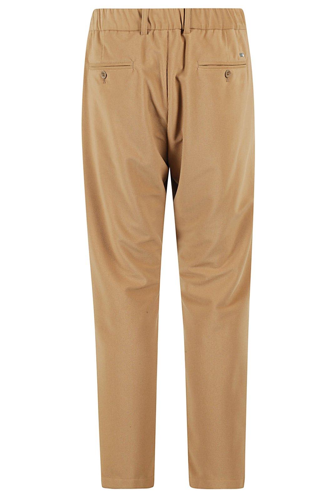 Shop Herno Drawstring Pleated Trousers In Camel