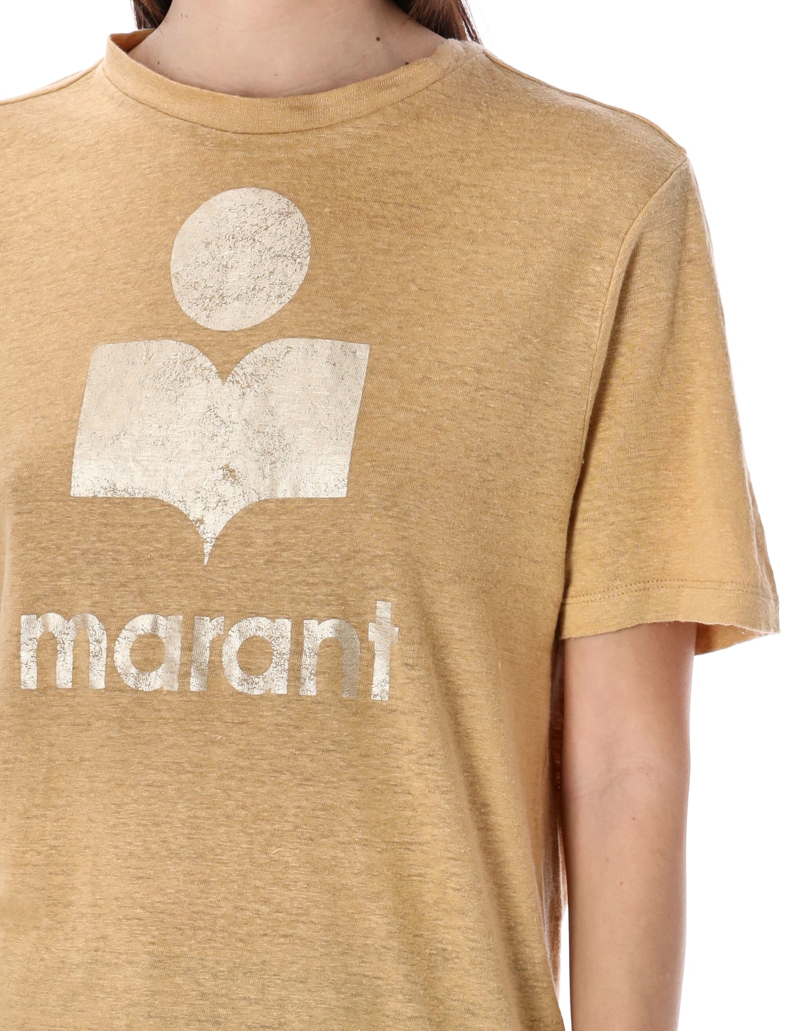Shop Marant Etoile Zewel T-shirt In Beige