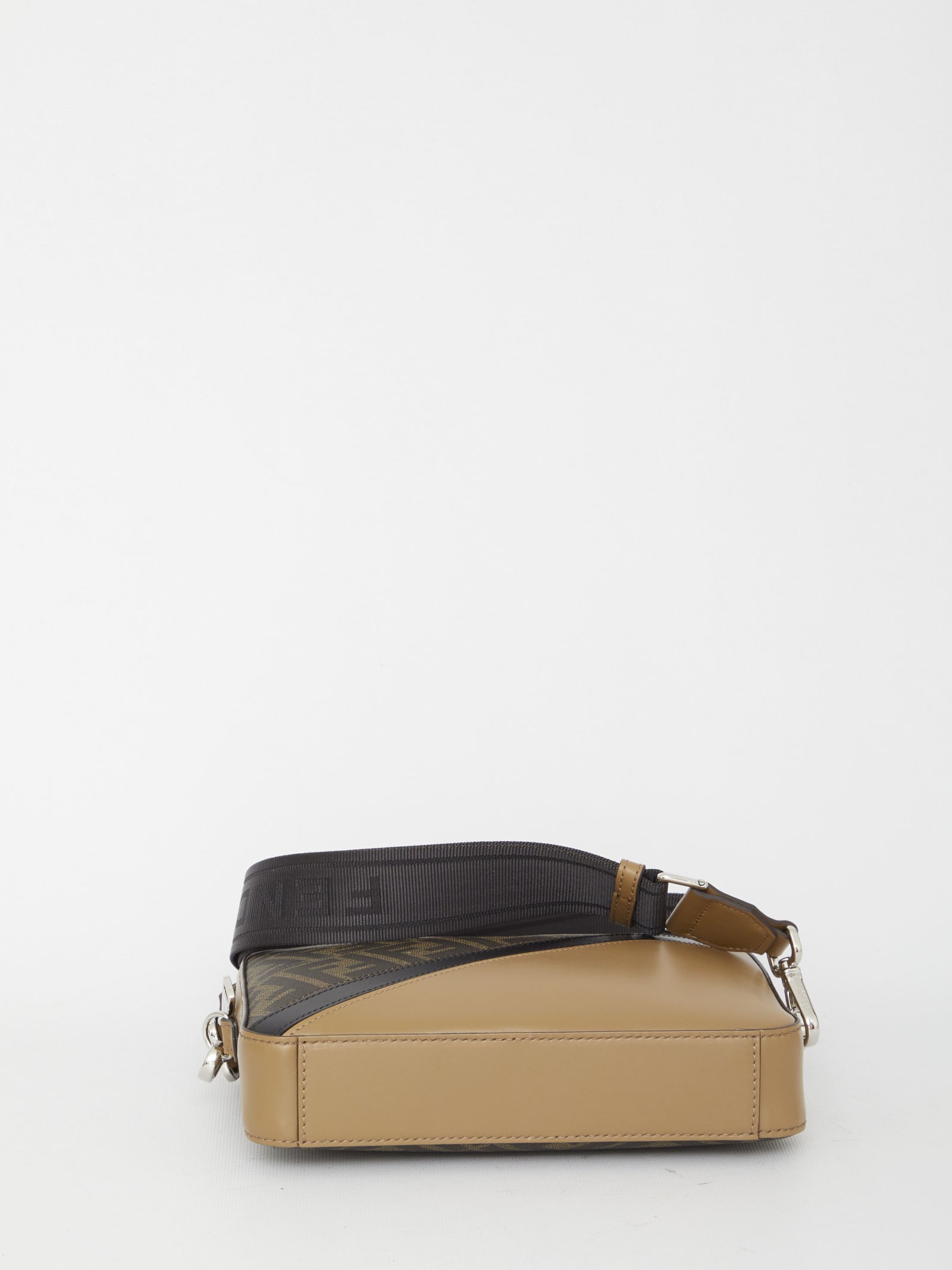 Shop Fendi Diagonal Camera Case Bag In Marrone