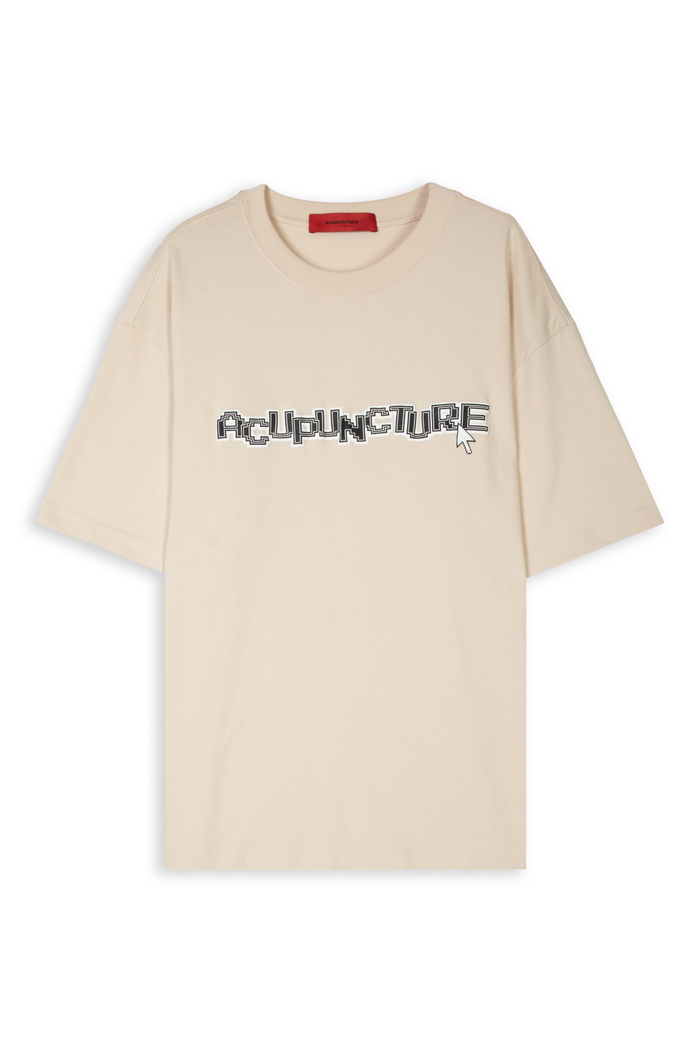 Acupuncture Goodmorning Beauty Beige t-shirt with logo and back print - Goodmorning beauty