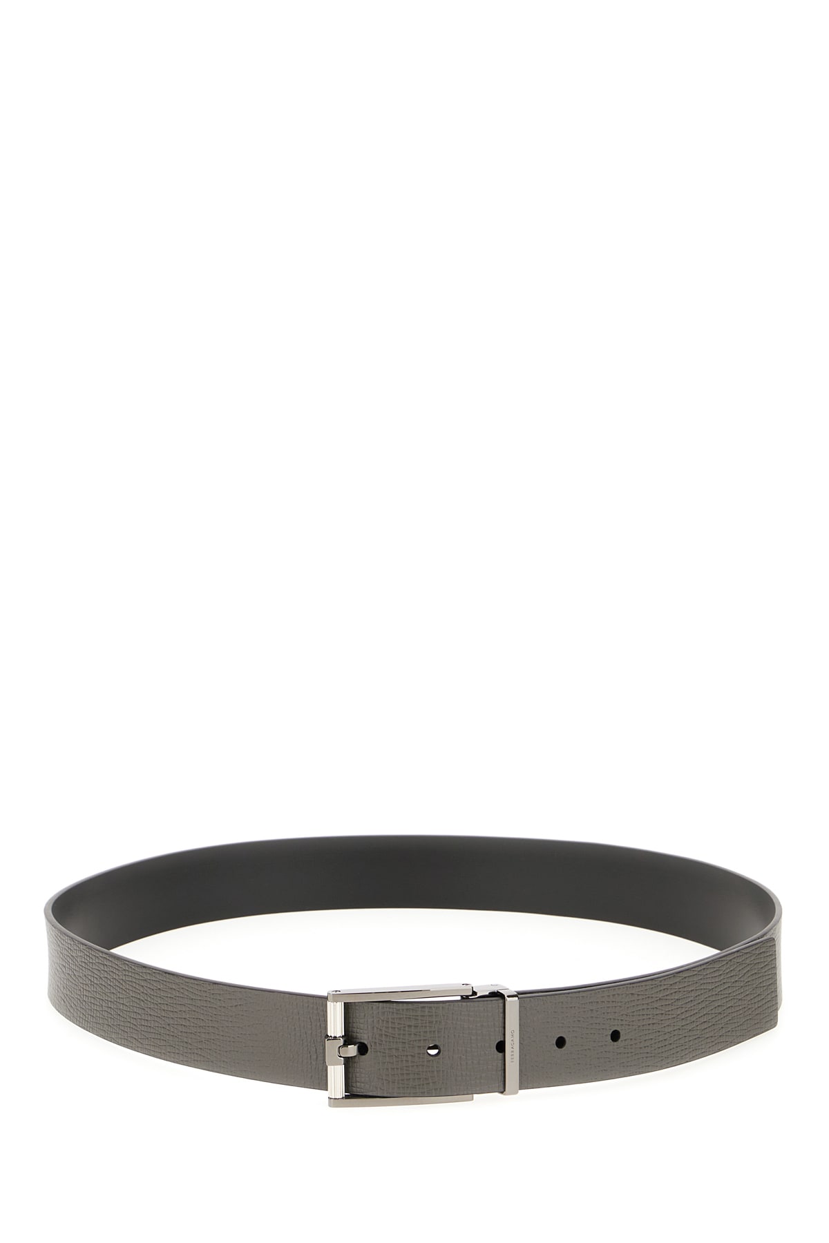 Shop Ferragamo Grey Leather Reversible Belt In 005