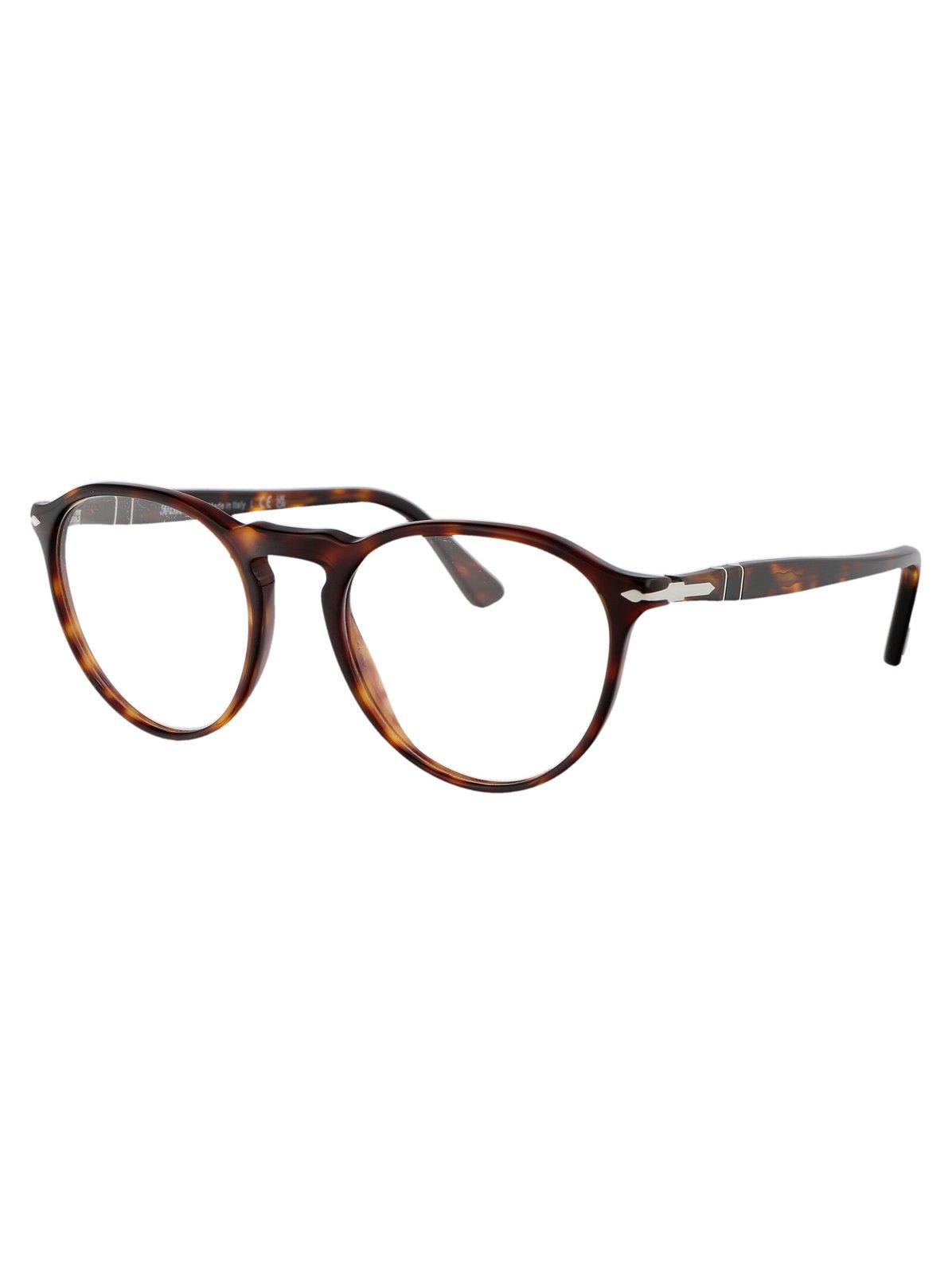 Shop Persol Oval Frame Glasses In 24