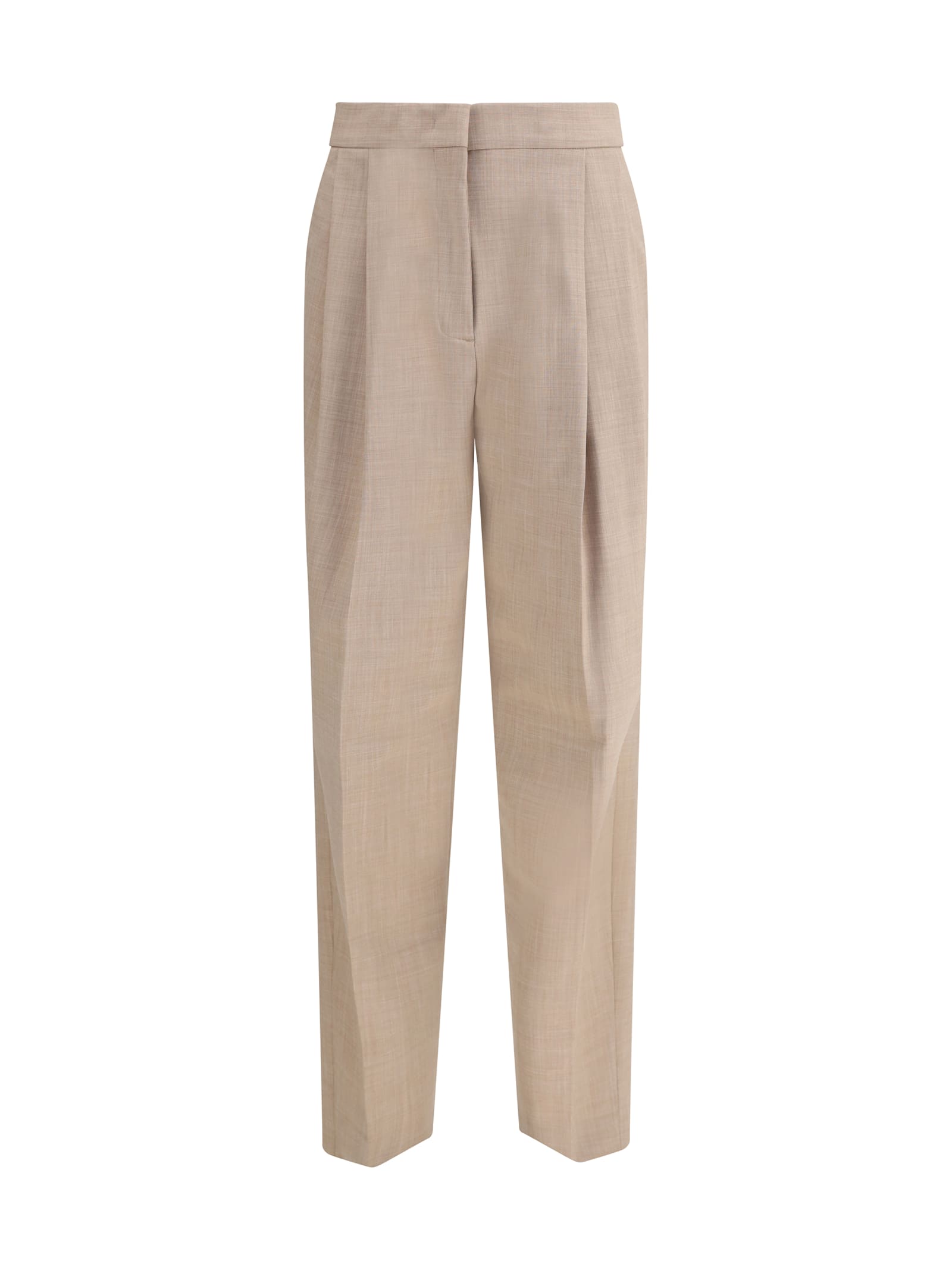 Fabiana Filippi Pleated Front Trousers In Nude