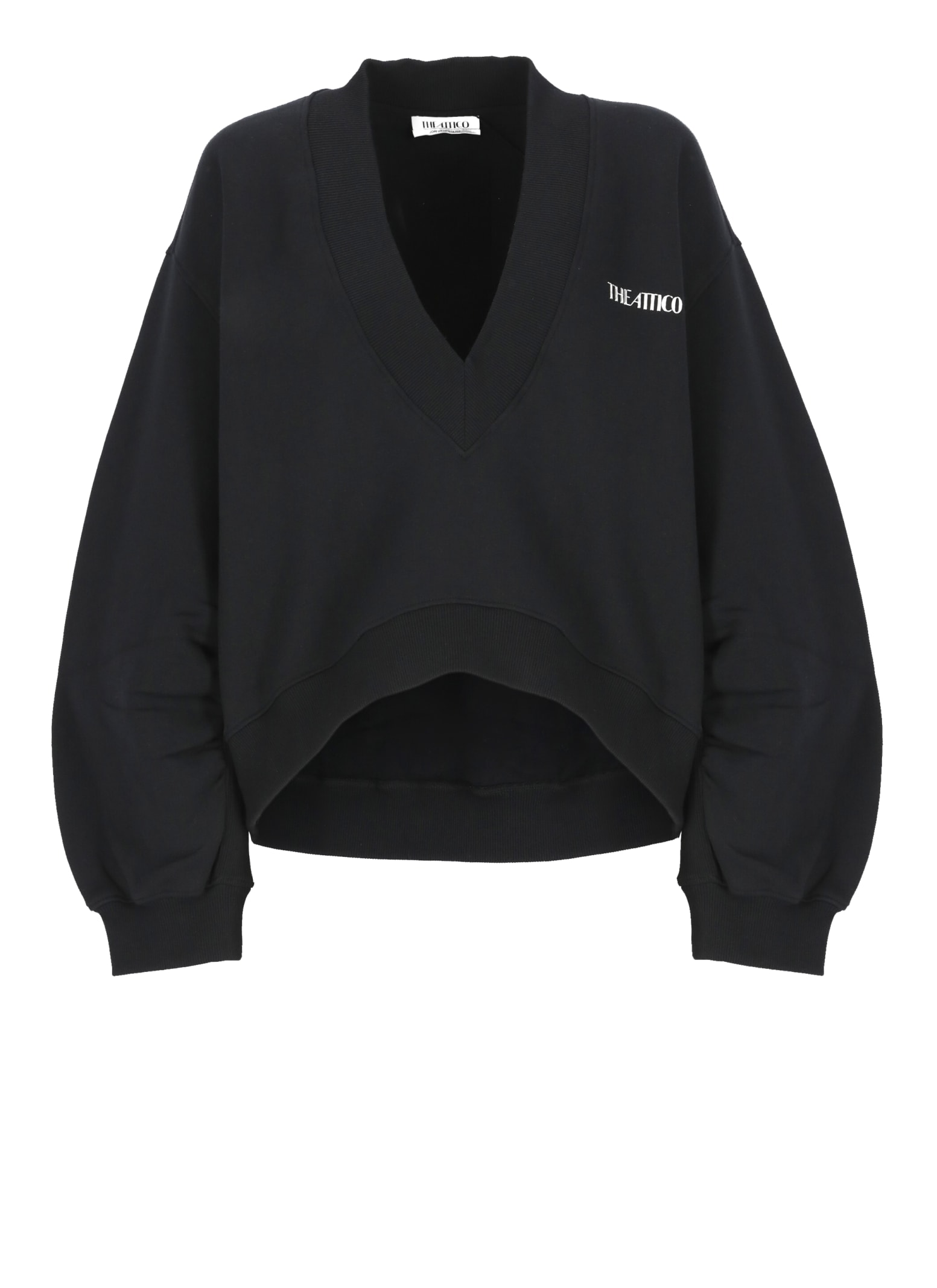 Shop Attico Sweatshirt With Logo In Black