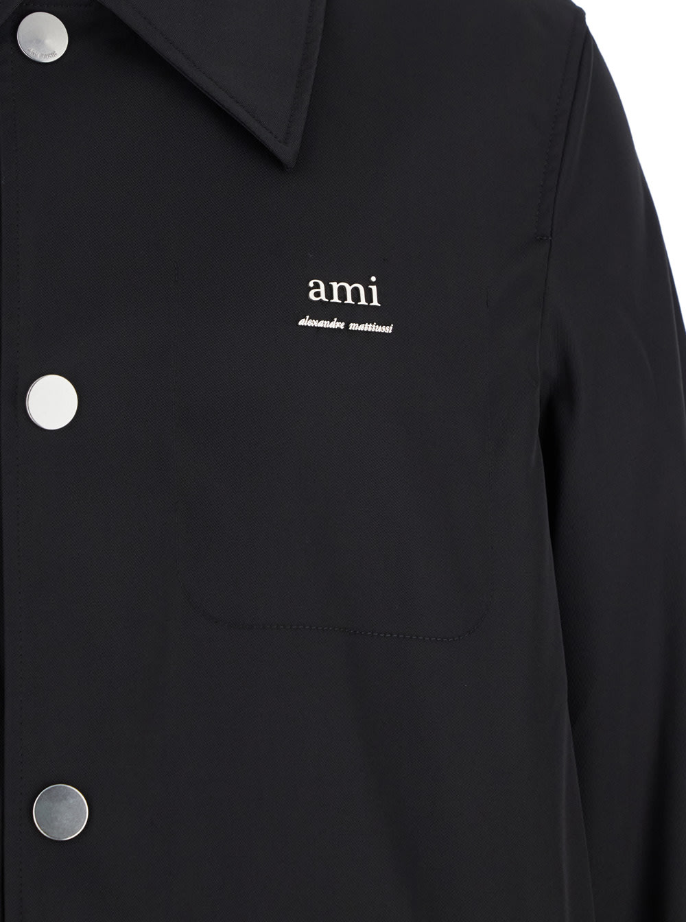 Shop Ami Alexandre Mattiussi Ami Raincoat In Black