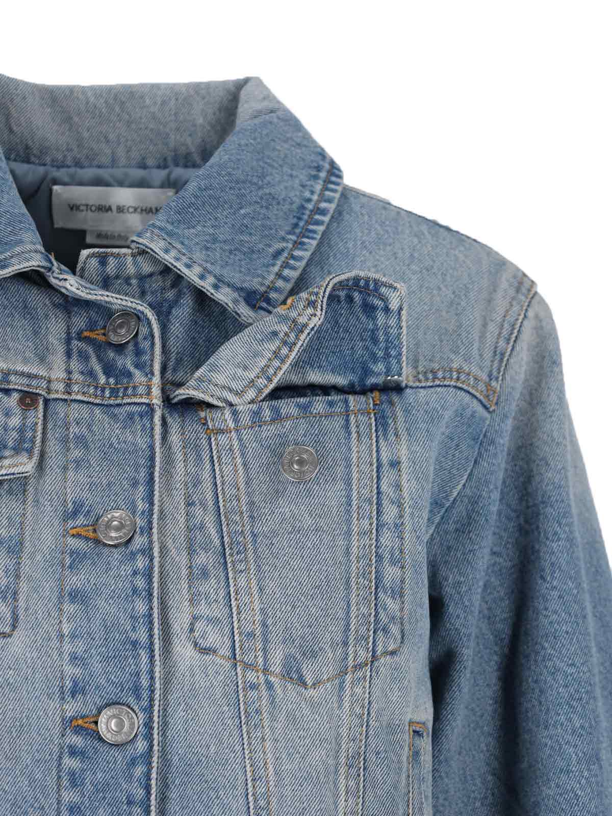 Victoria Beckham Denim Jacket In Light Blue