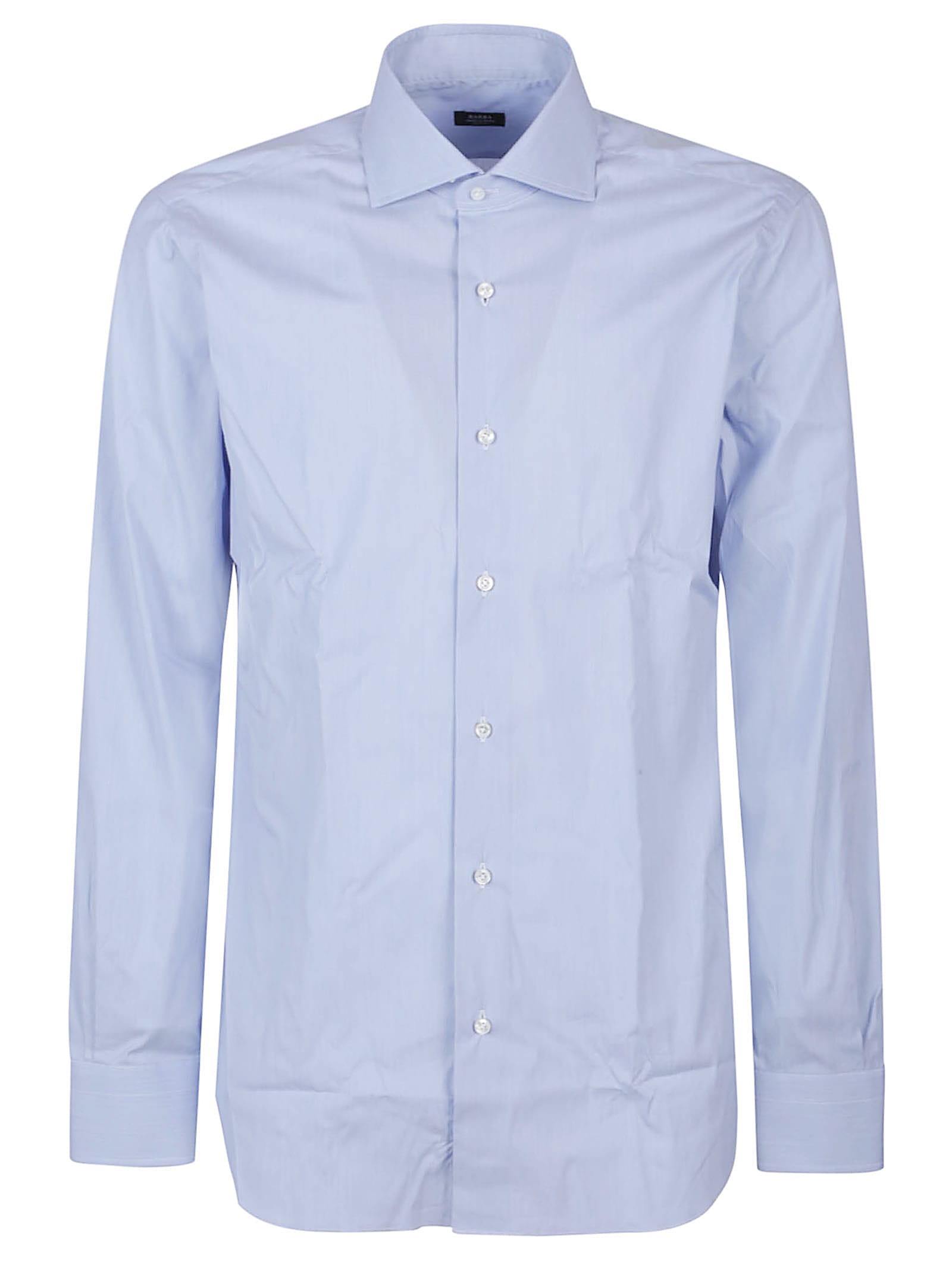 Barba Napoli Long Sleeve Neck Shirt In Blue