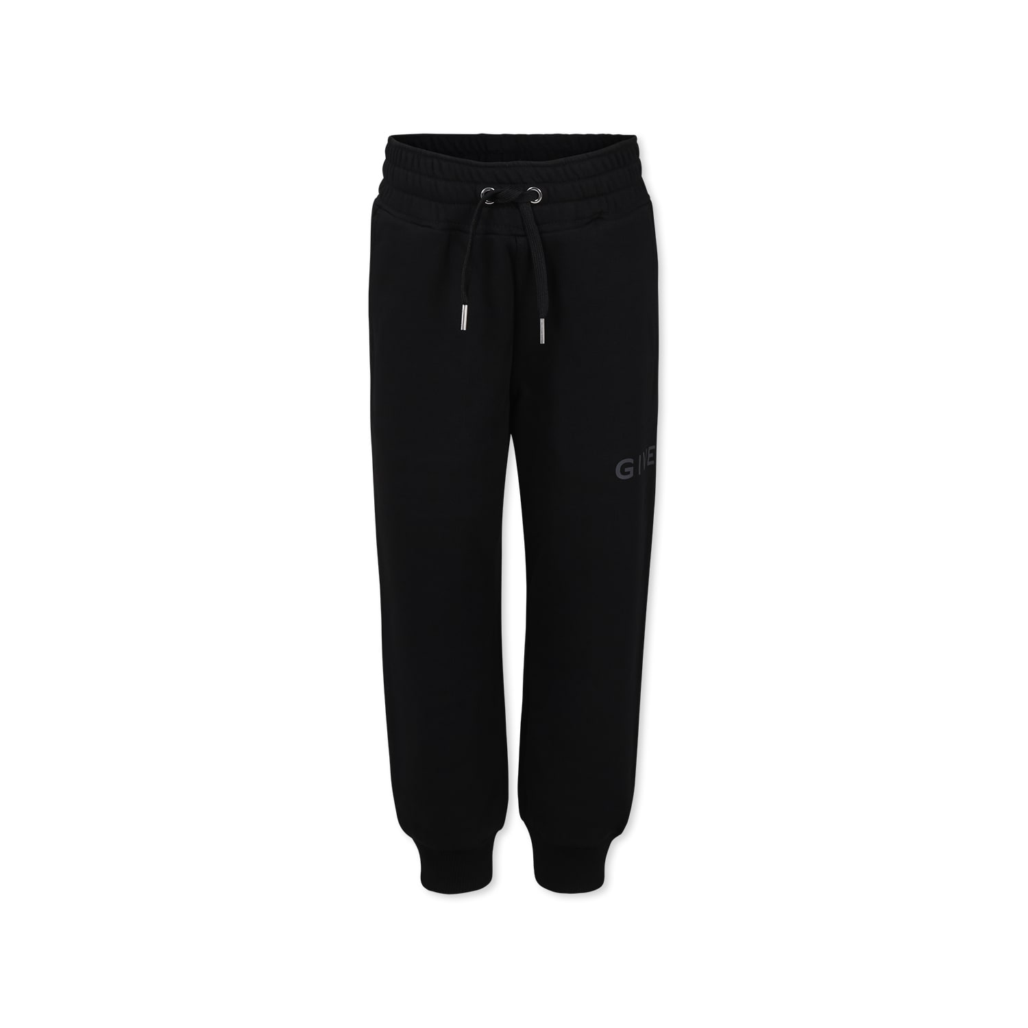 Givenchy Black Trousers For Boy With Logo In Black