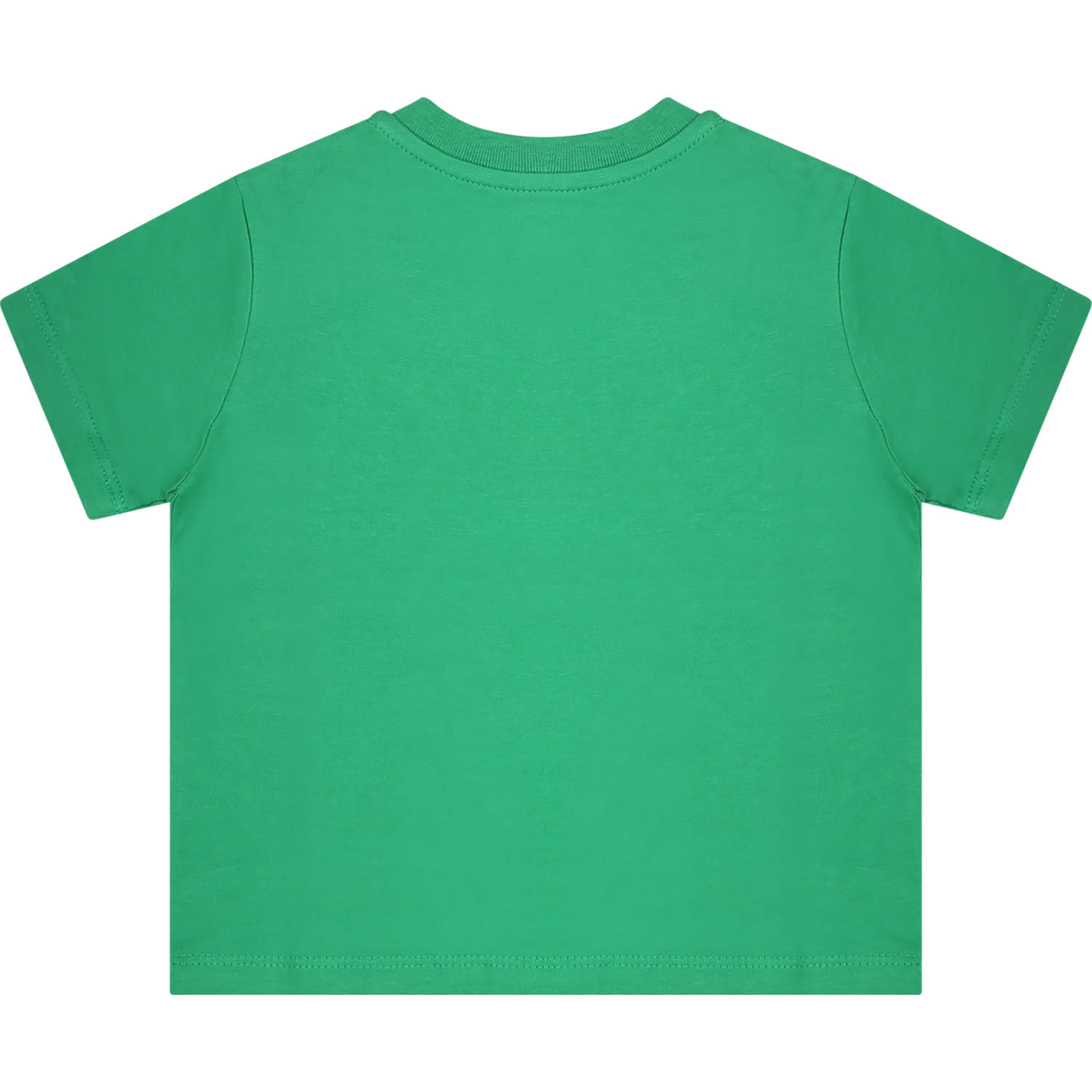Shop Ralph Lauren Green T-shirt For Baby Boy With Pony