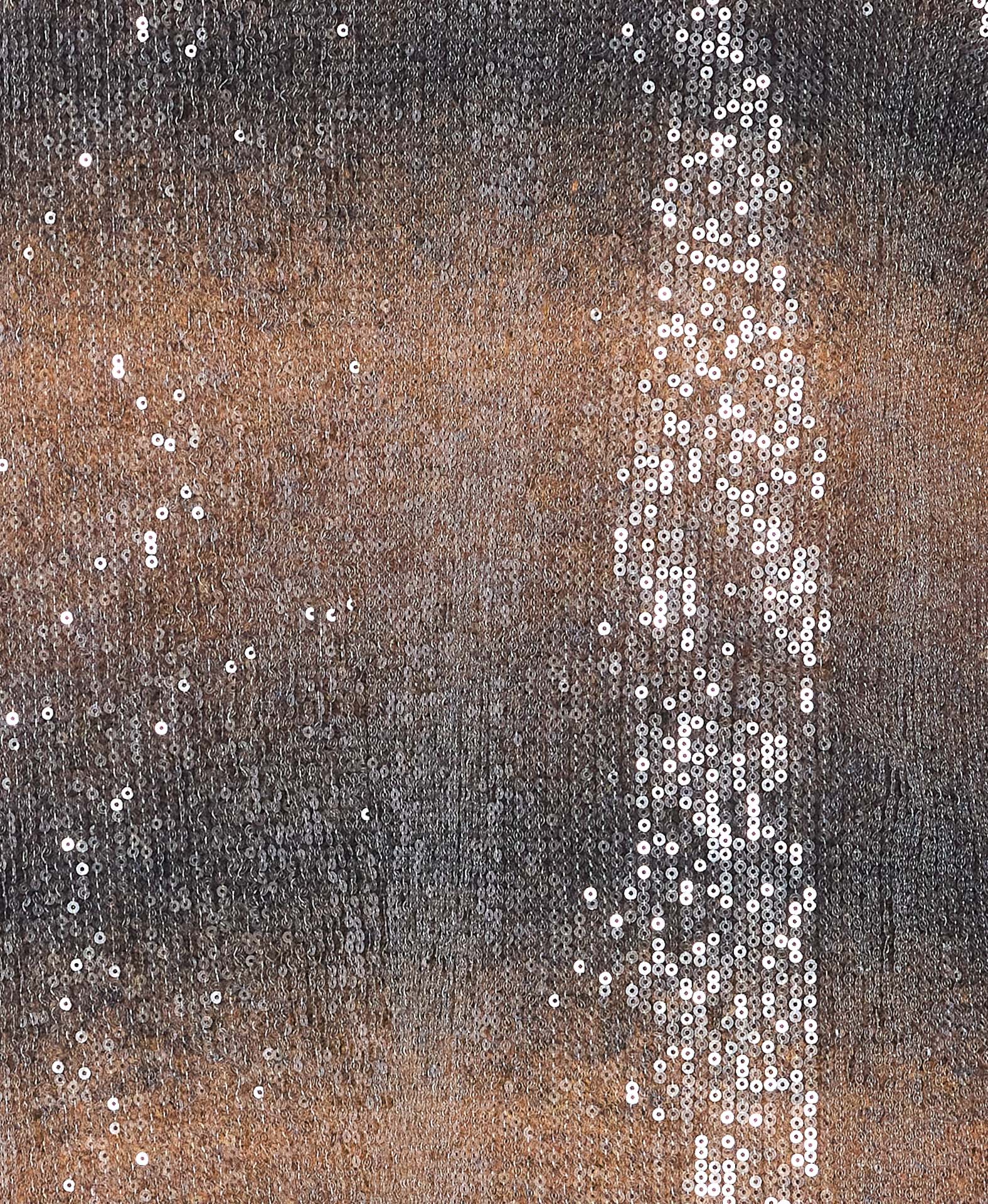 Liu •jo Gradient Brown Sequined Knit Mini Dress In Brown