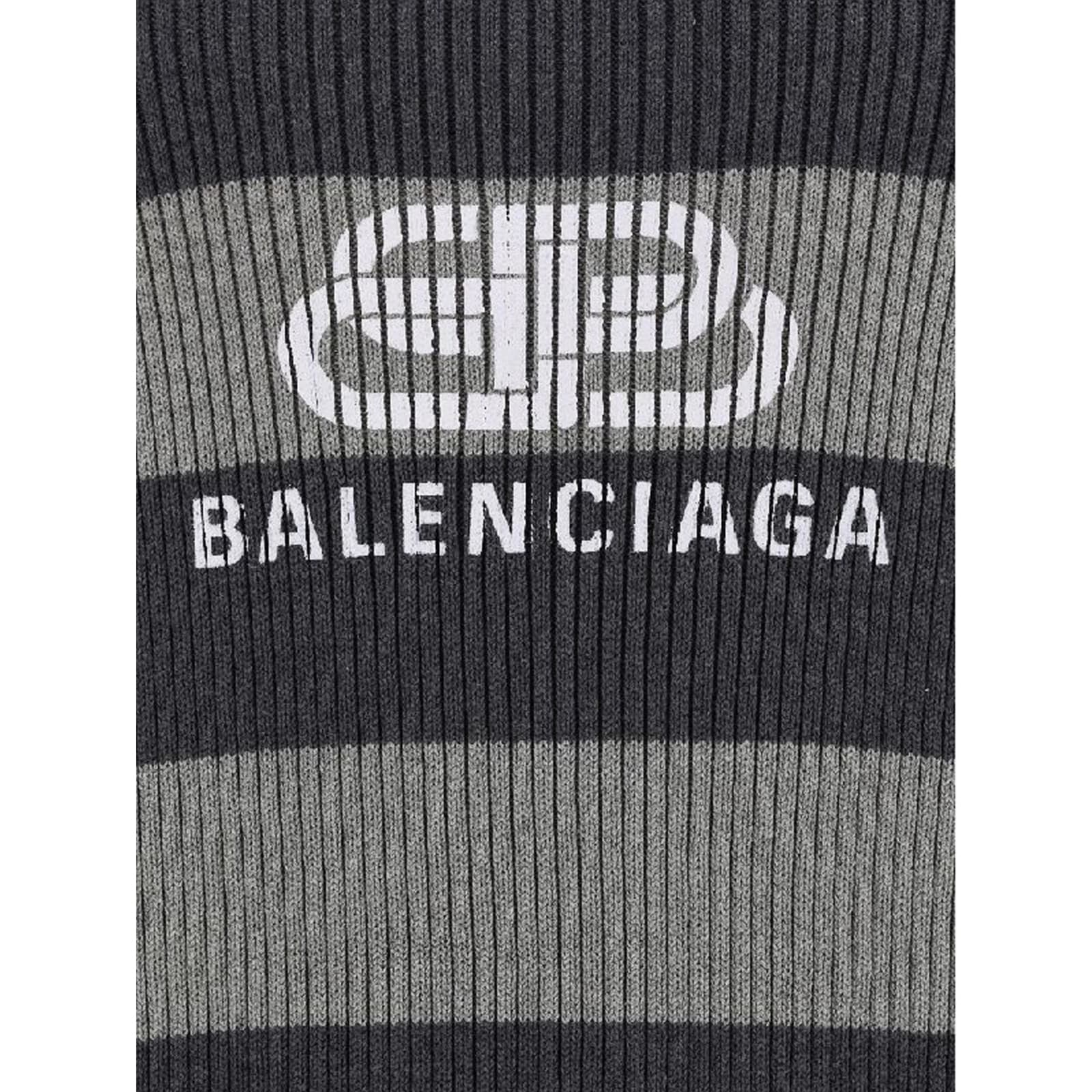 Shop Balenciaga Cotton Pullover In Gray