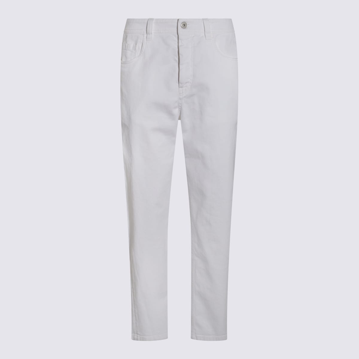 White Cotton Denim Jeans