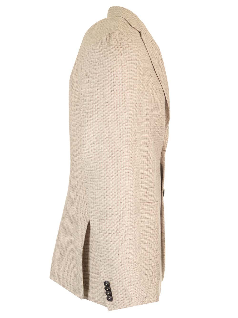 Shop Zegna Linen And Cotton Shirt Blazer In Beige