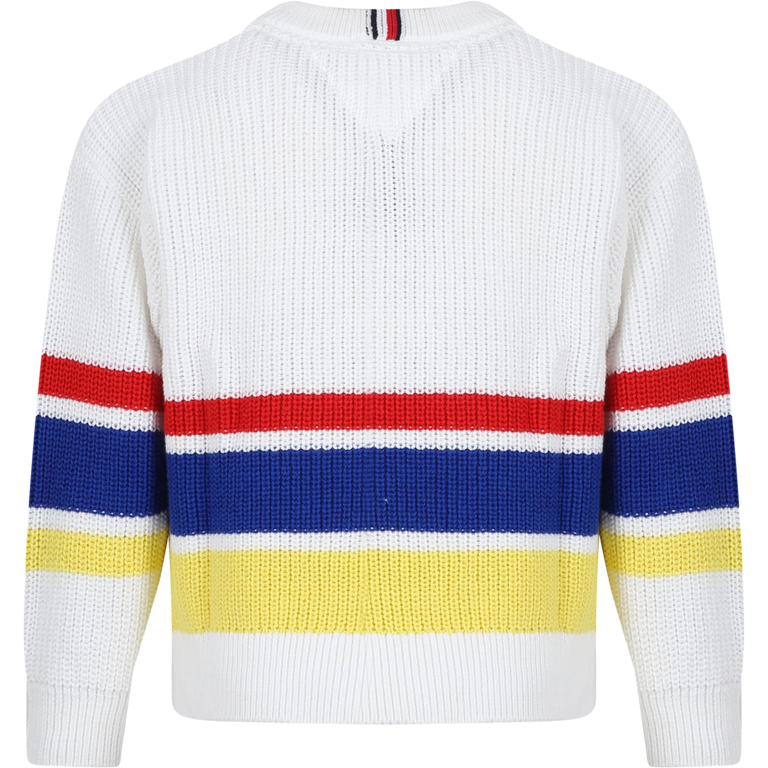 Shop Tommy Hilfiger Multicolored Sweater For Boy With Logo