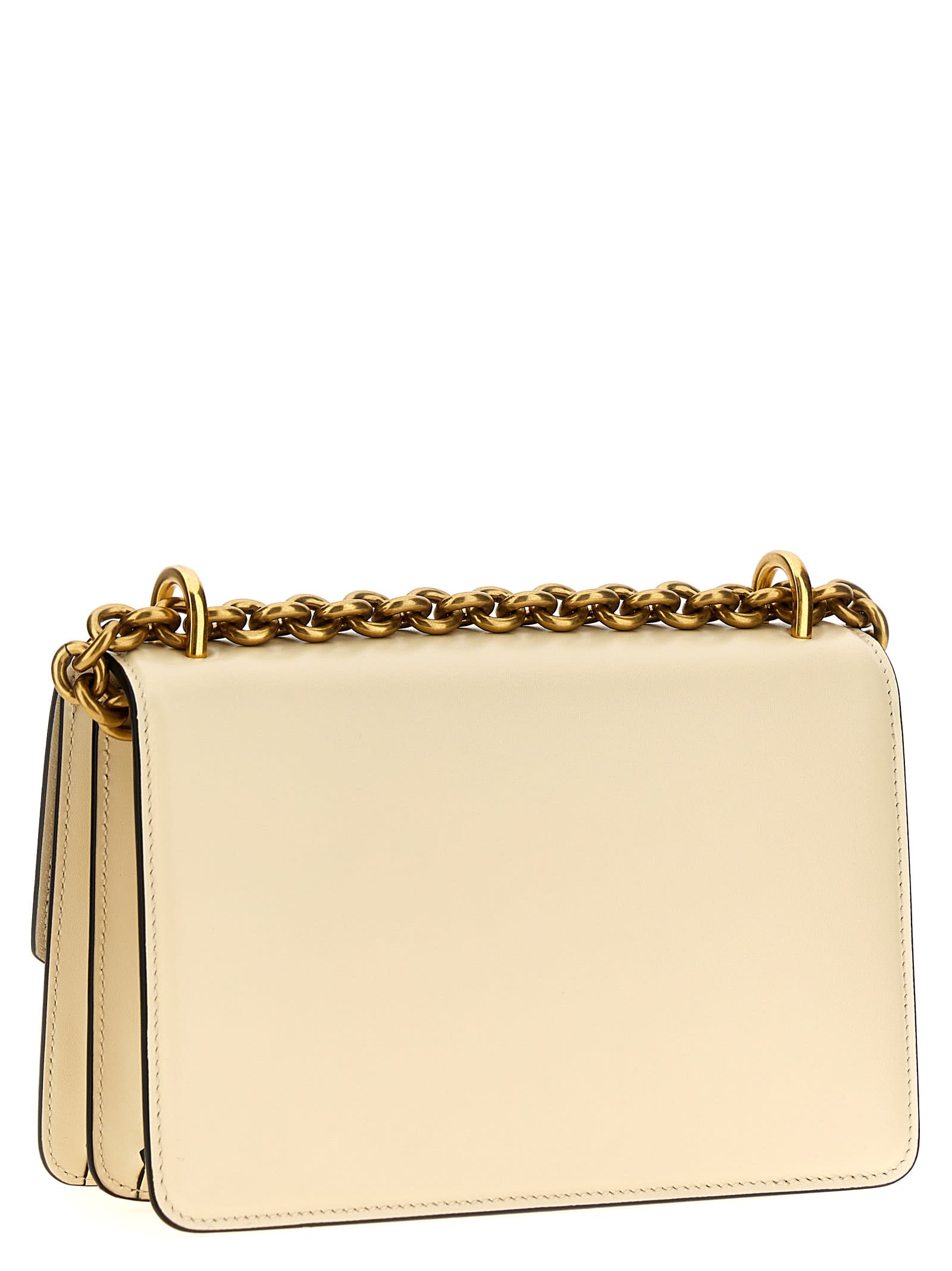 Valentino 'vain' Shoulder Bag Chain Strap In White