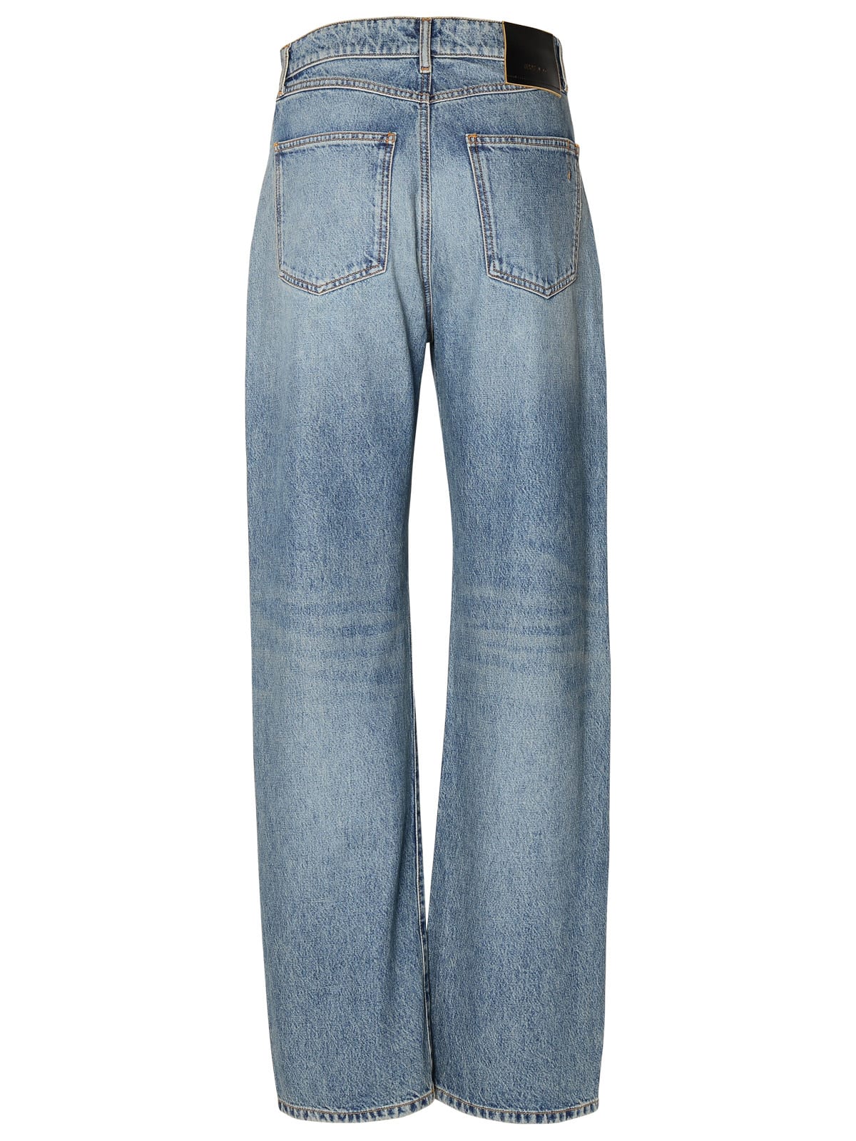 Shop Sportmax Blue Cotton Jeans
