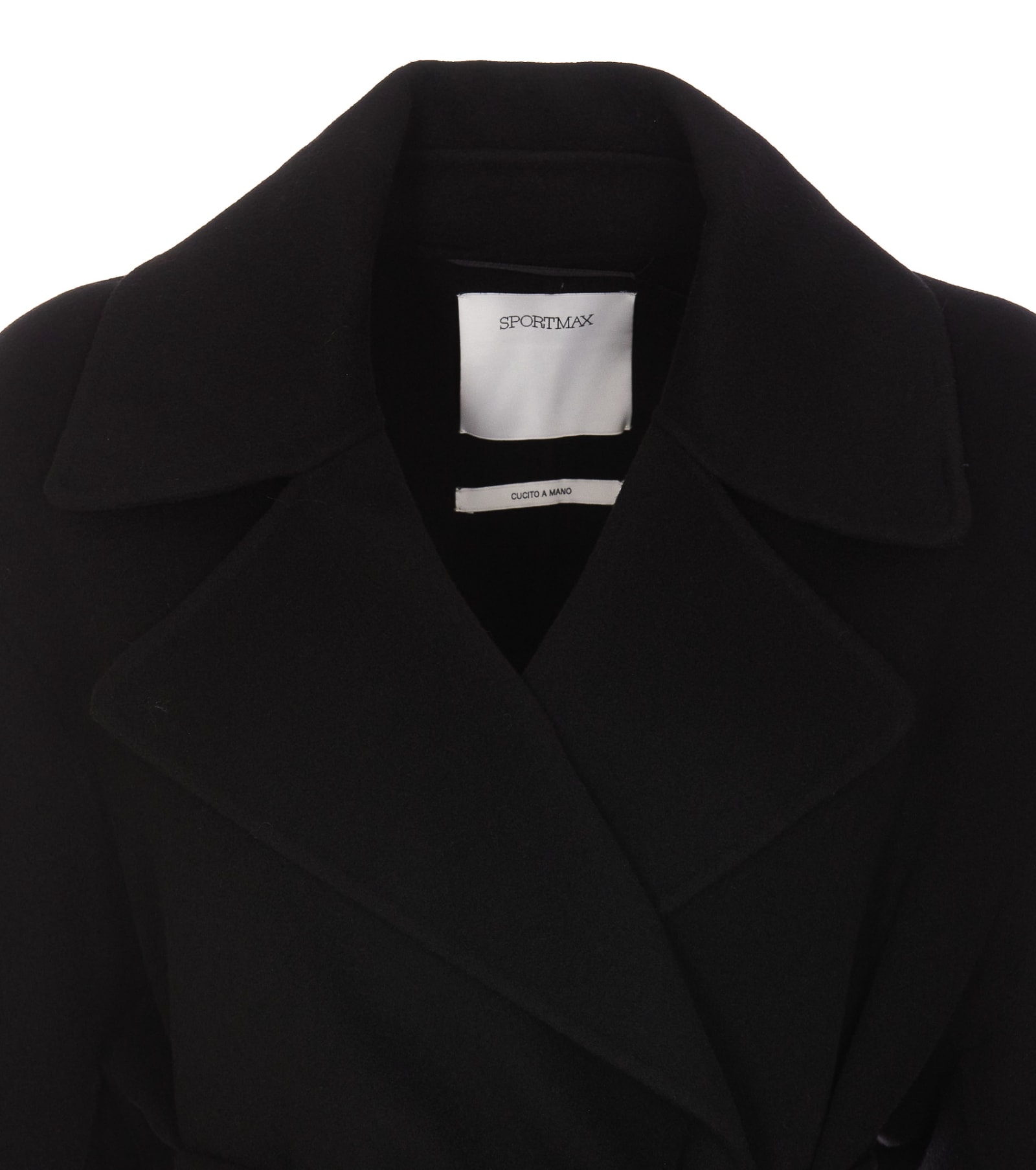 Shop Sportmax Veleno Coat In Black