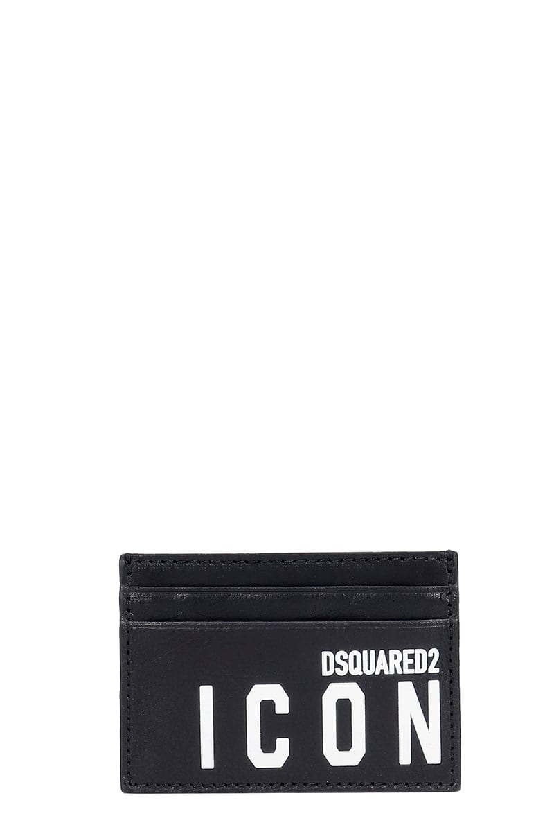 Dsquared2 Icon Wallet In Black Leather