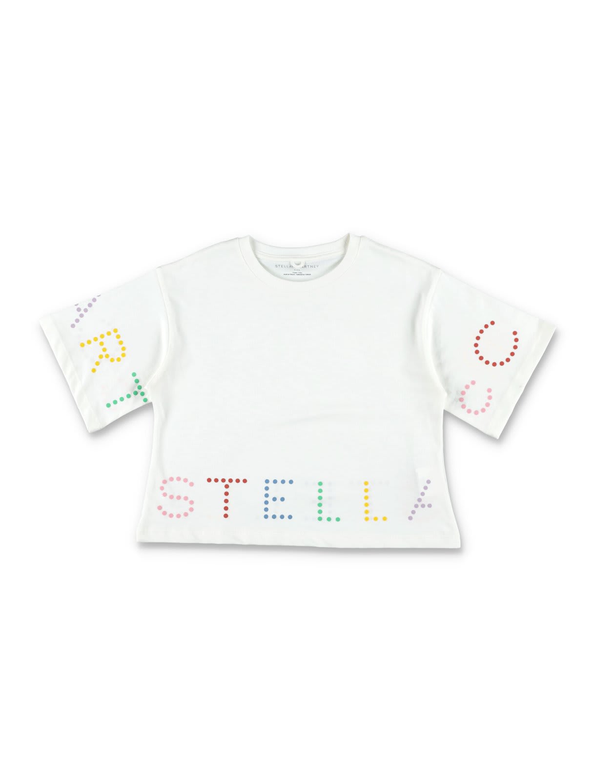 Shop Stella Mccartney Logo-printed Crewneck T-shirt In White