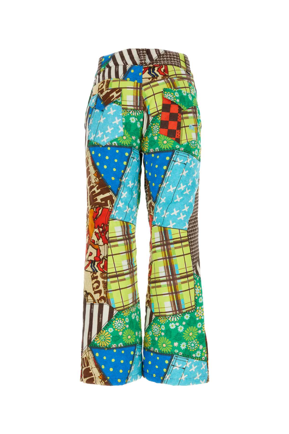 Erl Printed Cotton Blend Pant In Multi