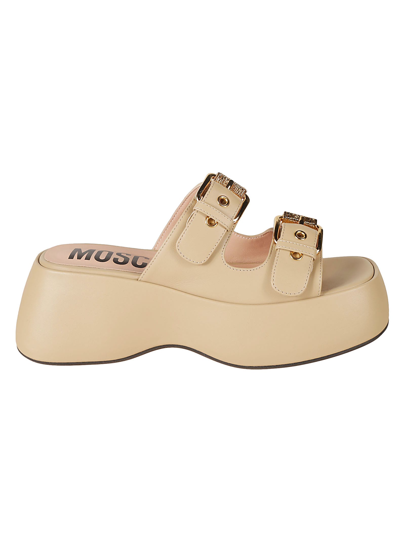 Shop Moschino Dolly75 Sandals In Sabbia