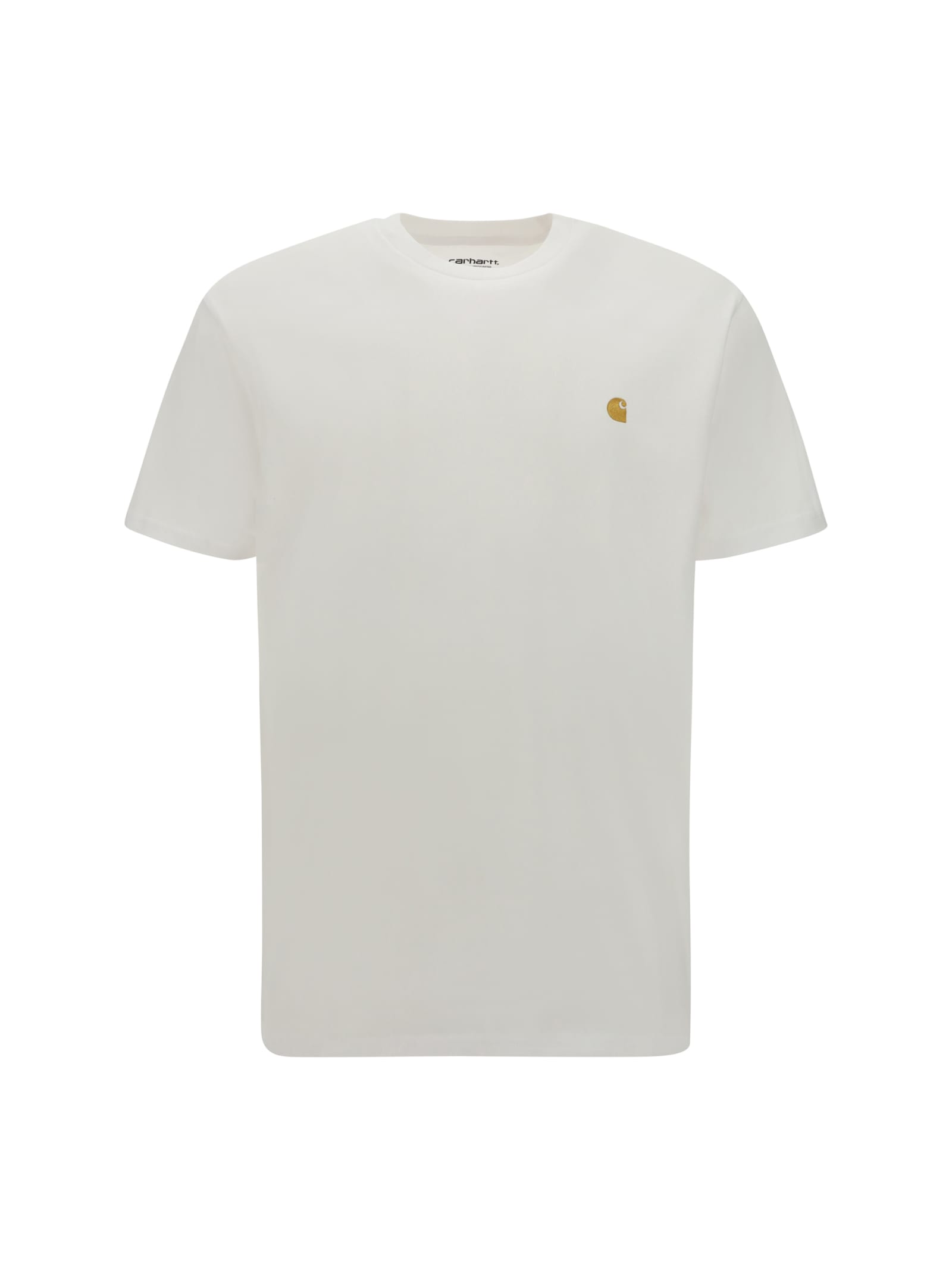 Carhartt Short Sleeve Chase T Shirt White Gold In White