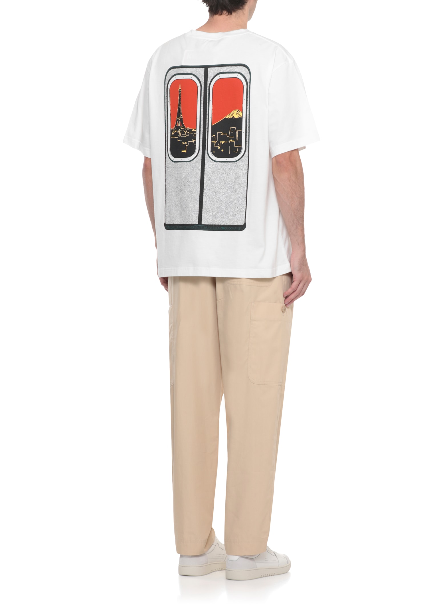Kenzo Graphic Print Crew Neck Short Sleeve T-shirt In White