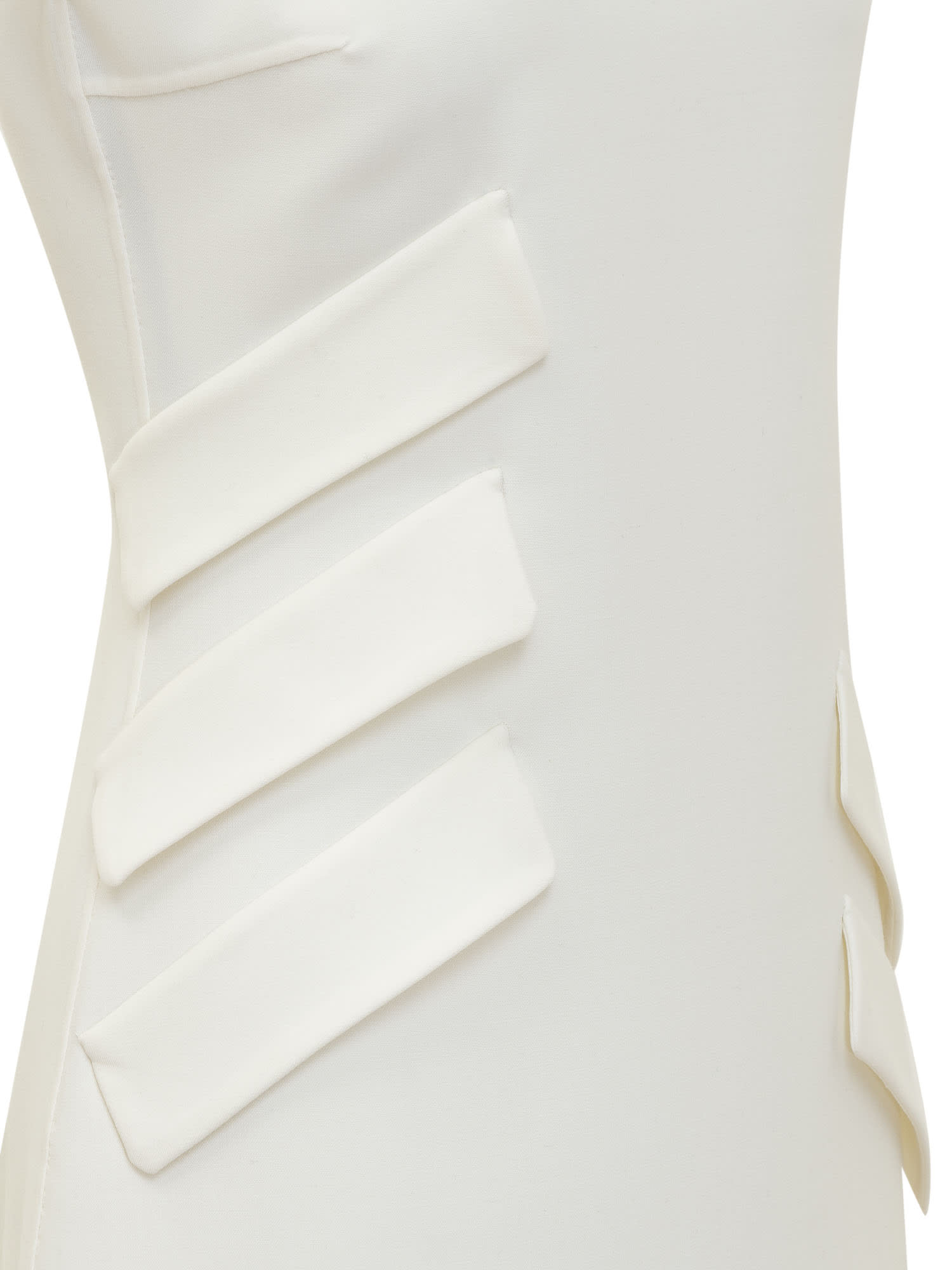 Shop Versace Mini Dress With Pockets In White