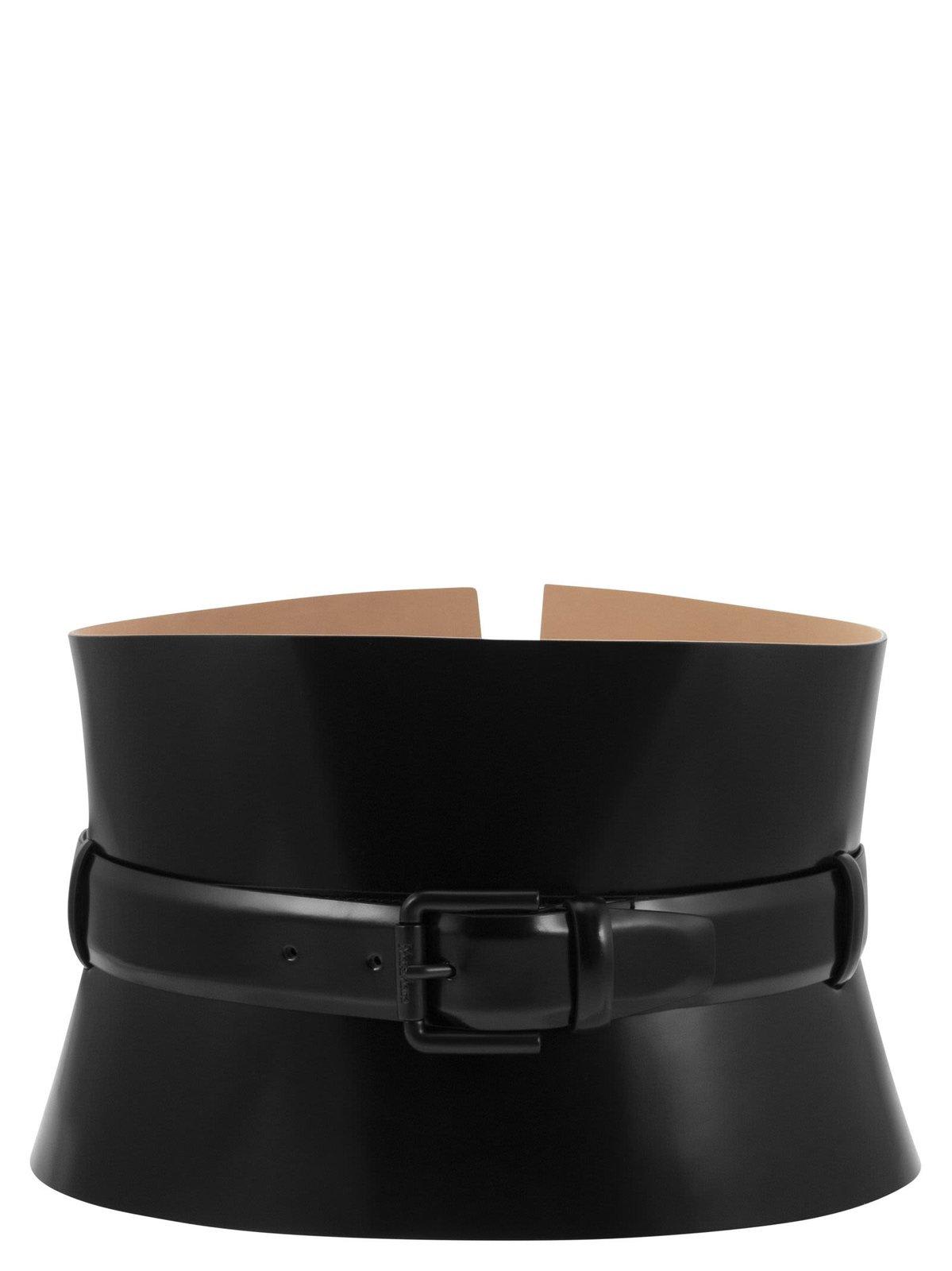 MAX MARA BLACK LEATHER NEWPLATE15 BELT Max Mara Bustier MAX MARA BLACK LEATHER NEWPLATE15 BELT Max Mara Bustier