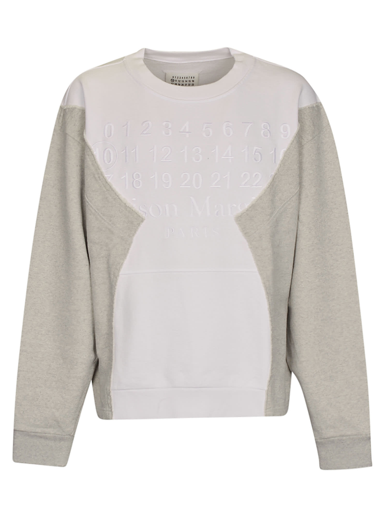 MAISON MARGIELA EMBROIDERED LOGO & NUMBERS SWEATSHIRT,11272988