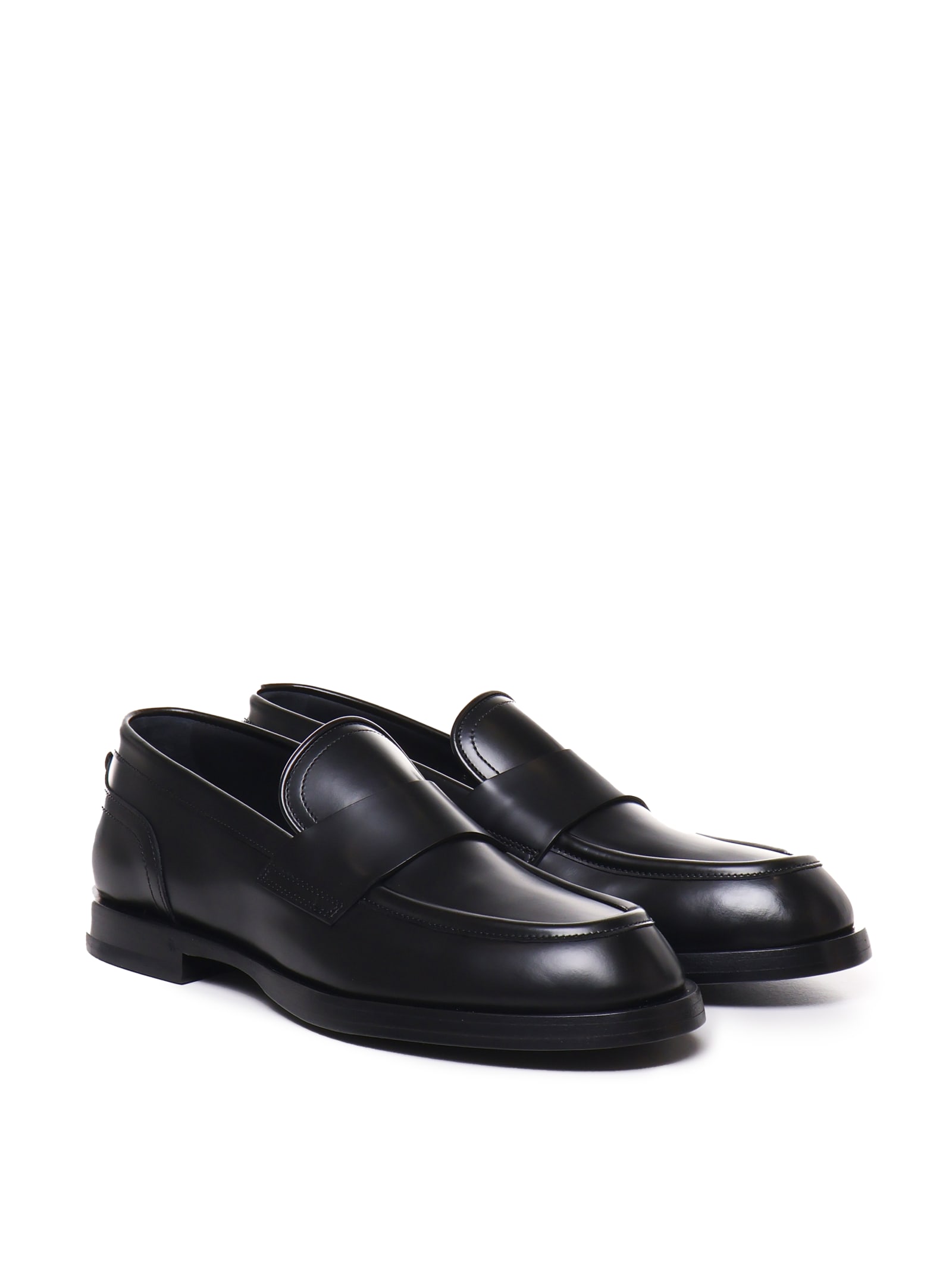 Shop Dolce & Gabbana Loafers In Calfskin In Black