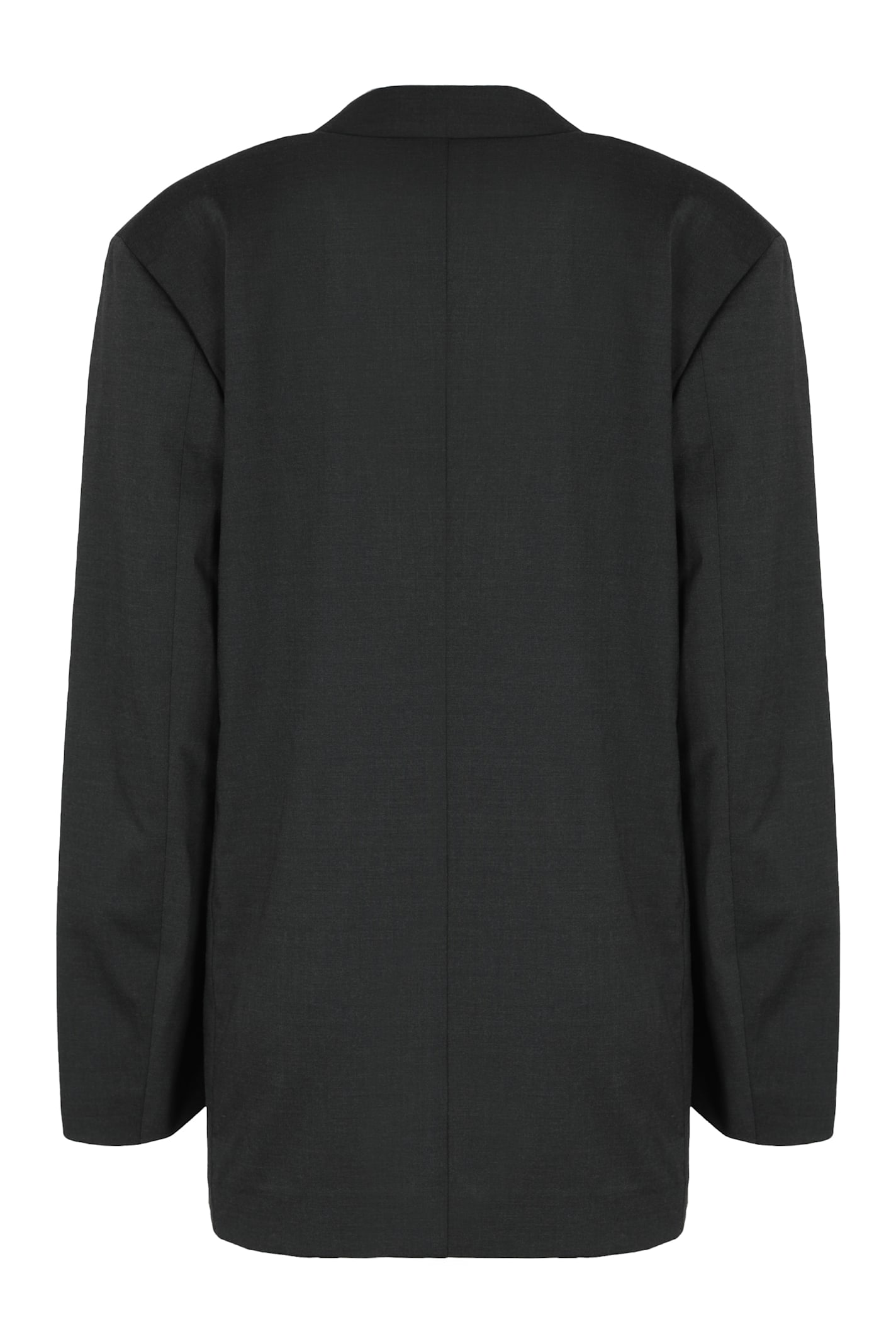 Alberta Ferretti Alberta Ferreti Double-breasted Blazer In Wool Blend In Gray