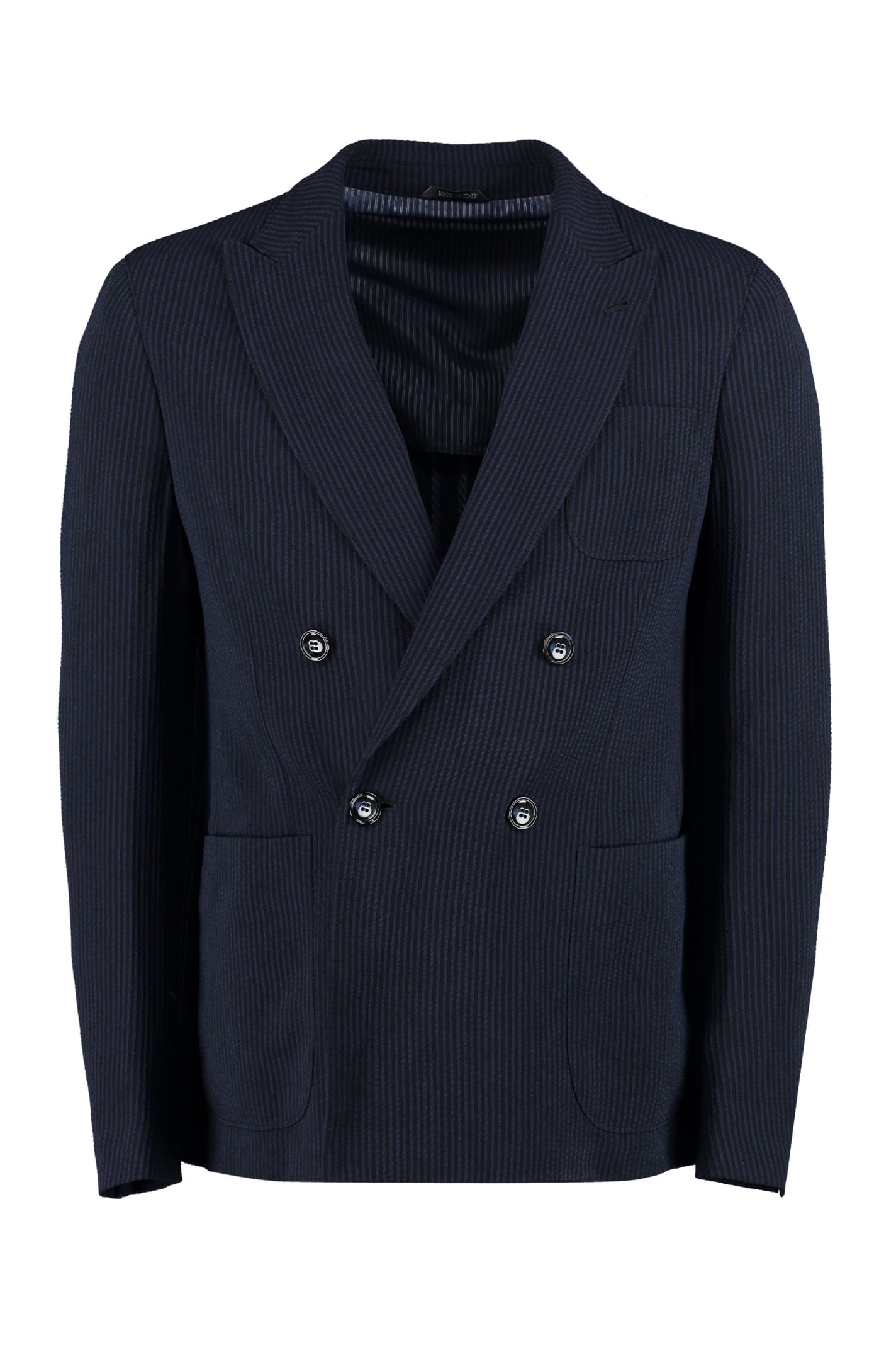 Giorgio Armani Double-breasted Jacket In Black
