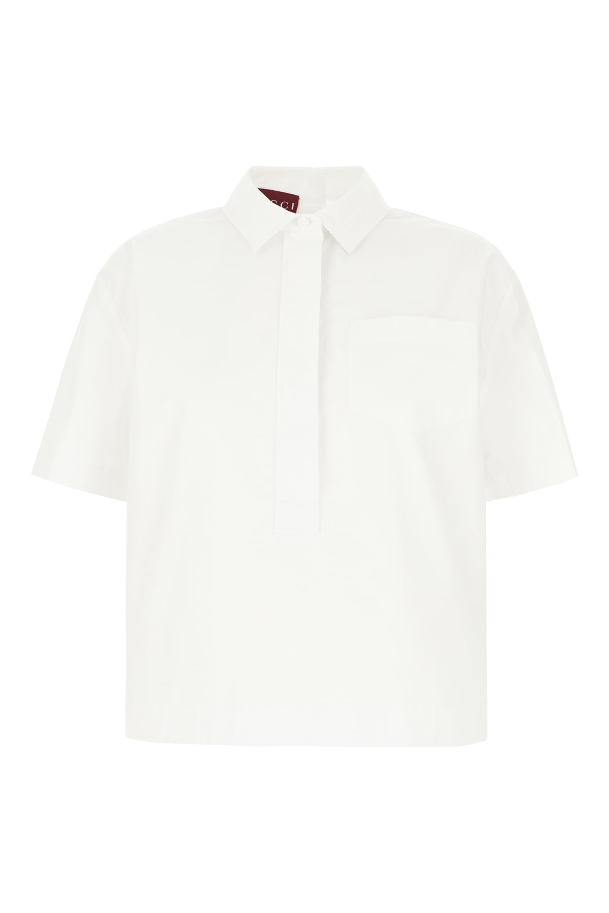 White Poplin Bluse