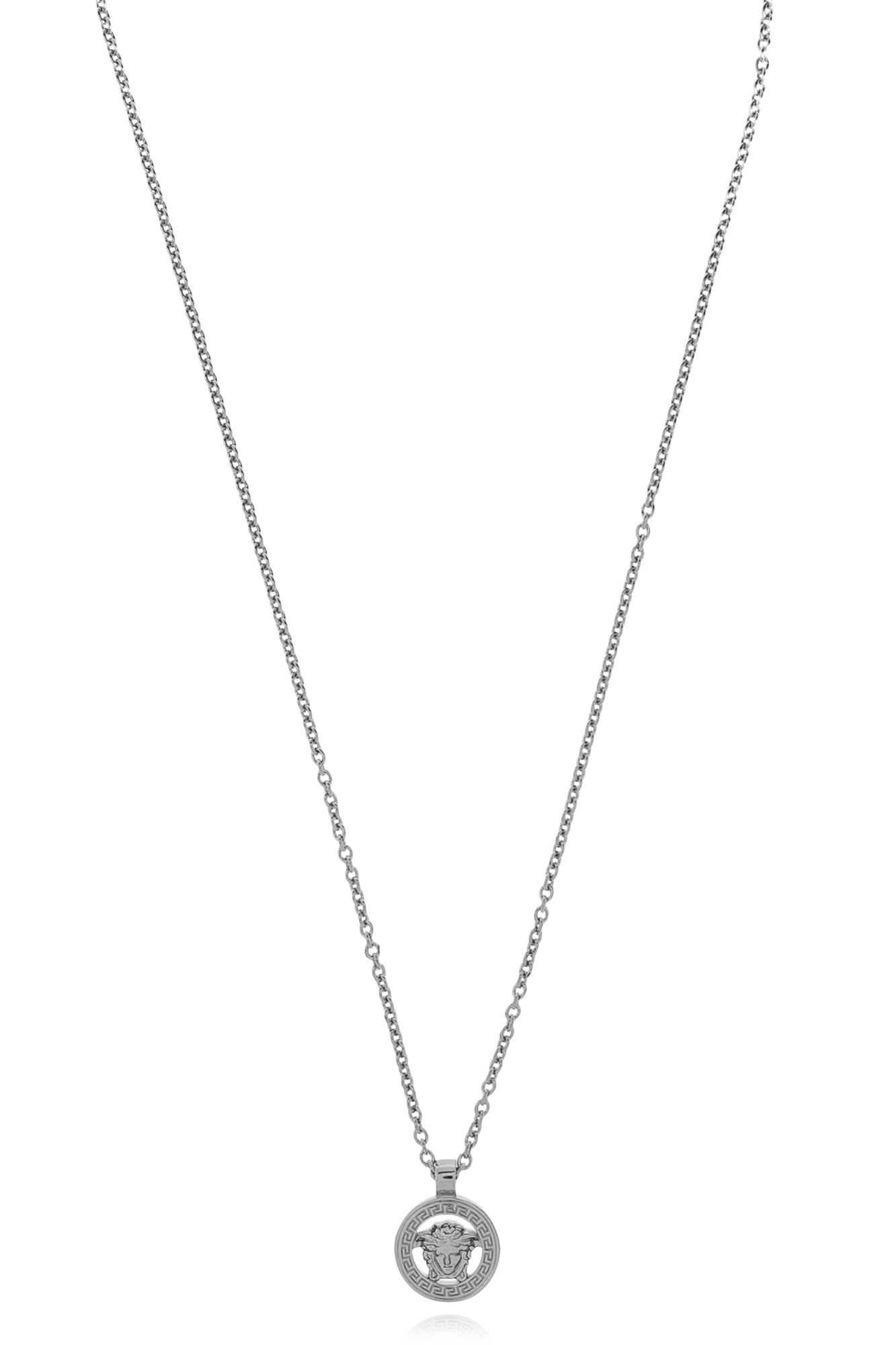 Versace Necklace With Pendant In Palladium
