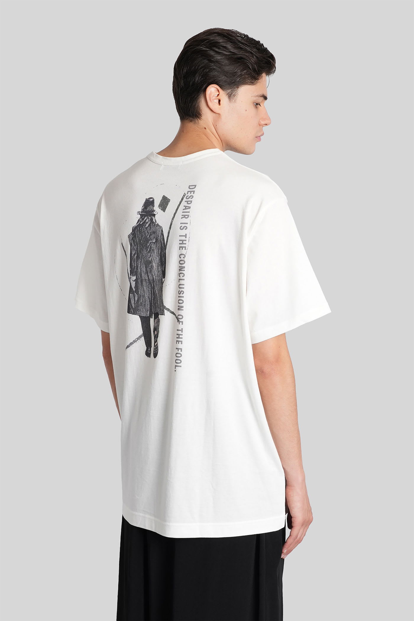 Yohji Yamamoto T-shirt In White Cotton In White