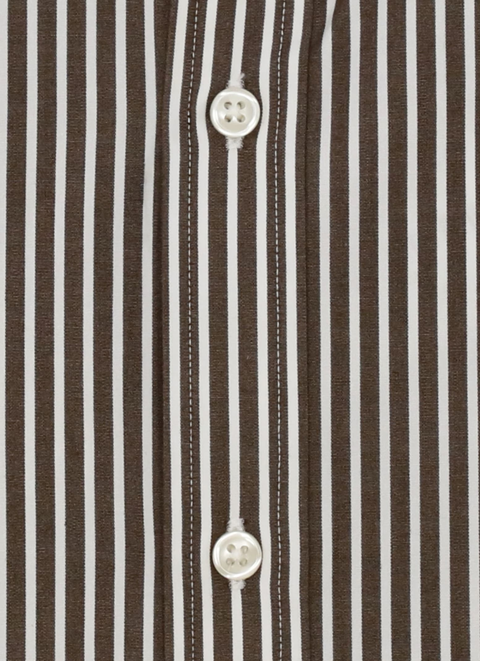 Polo Ralph Lauren Striped Pattern Button-down Collar Long Sleeves In Brown
