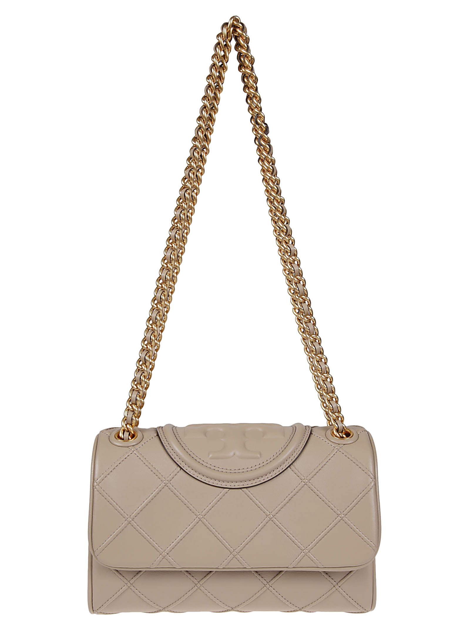 Shop Tory Burch Small Fleming Soft Convertible Shoulder Bag In Fresh Clay