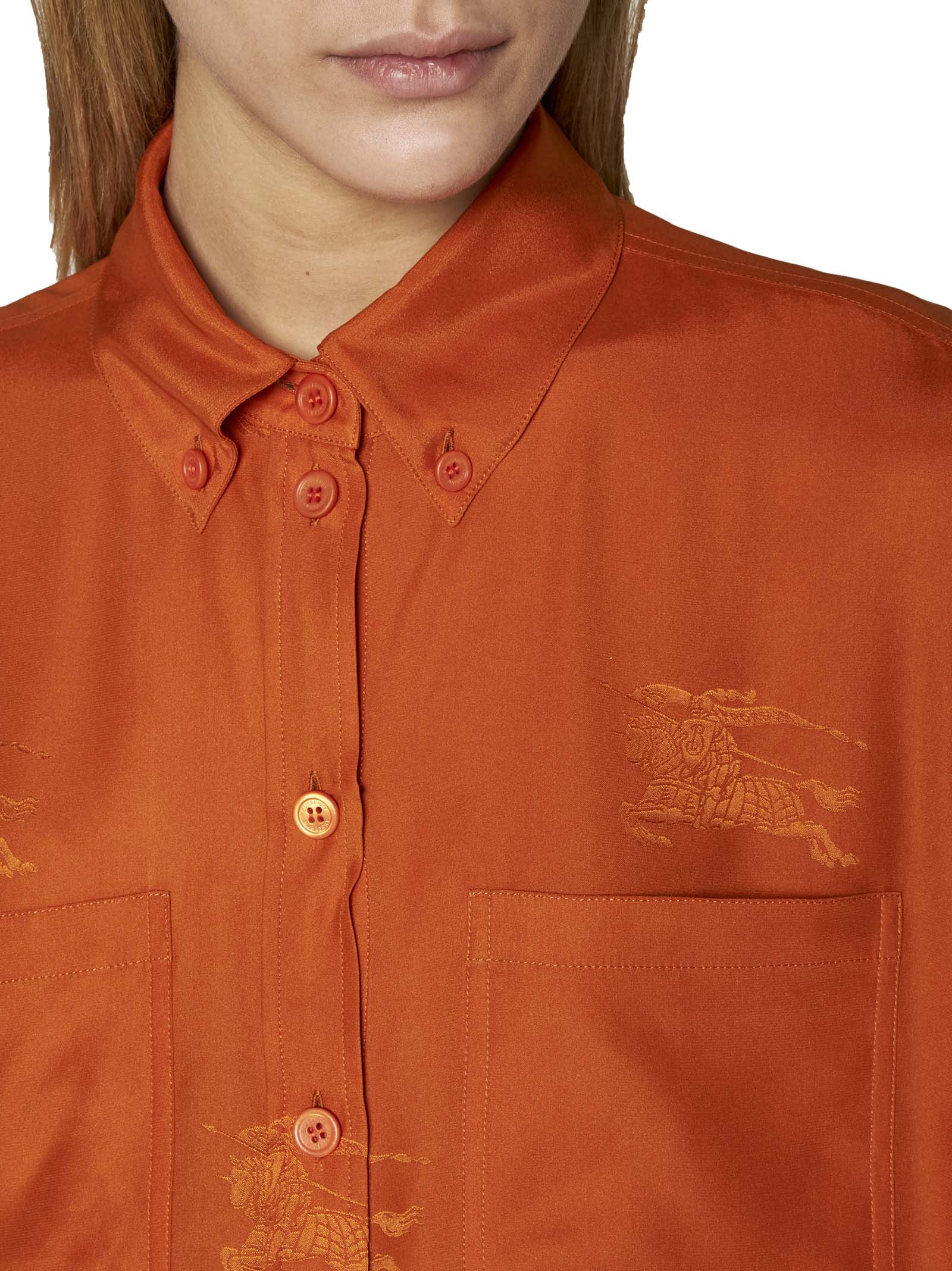 Shop Burberry Shirt In Orange