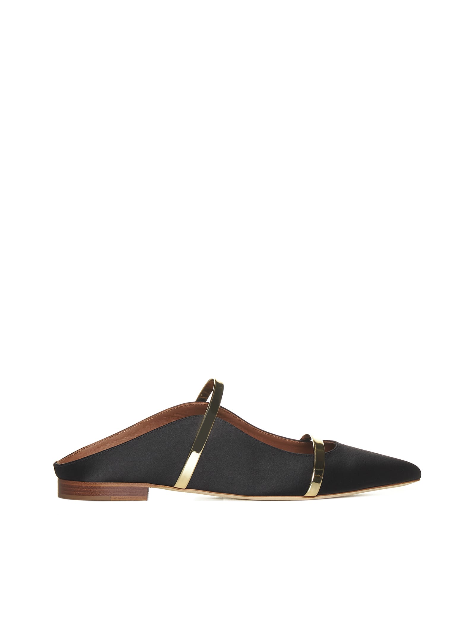 Malone Souliers Flat Shoes In Black/gold