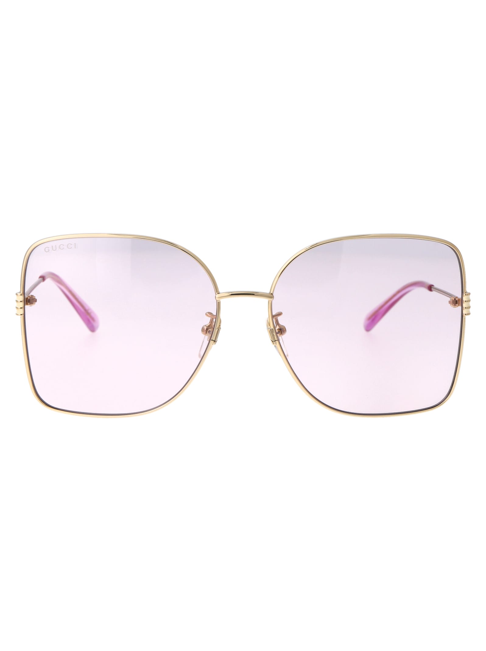 Shop Gucci Gg1282sa Sunglasses In 004 Gold Gold Pink